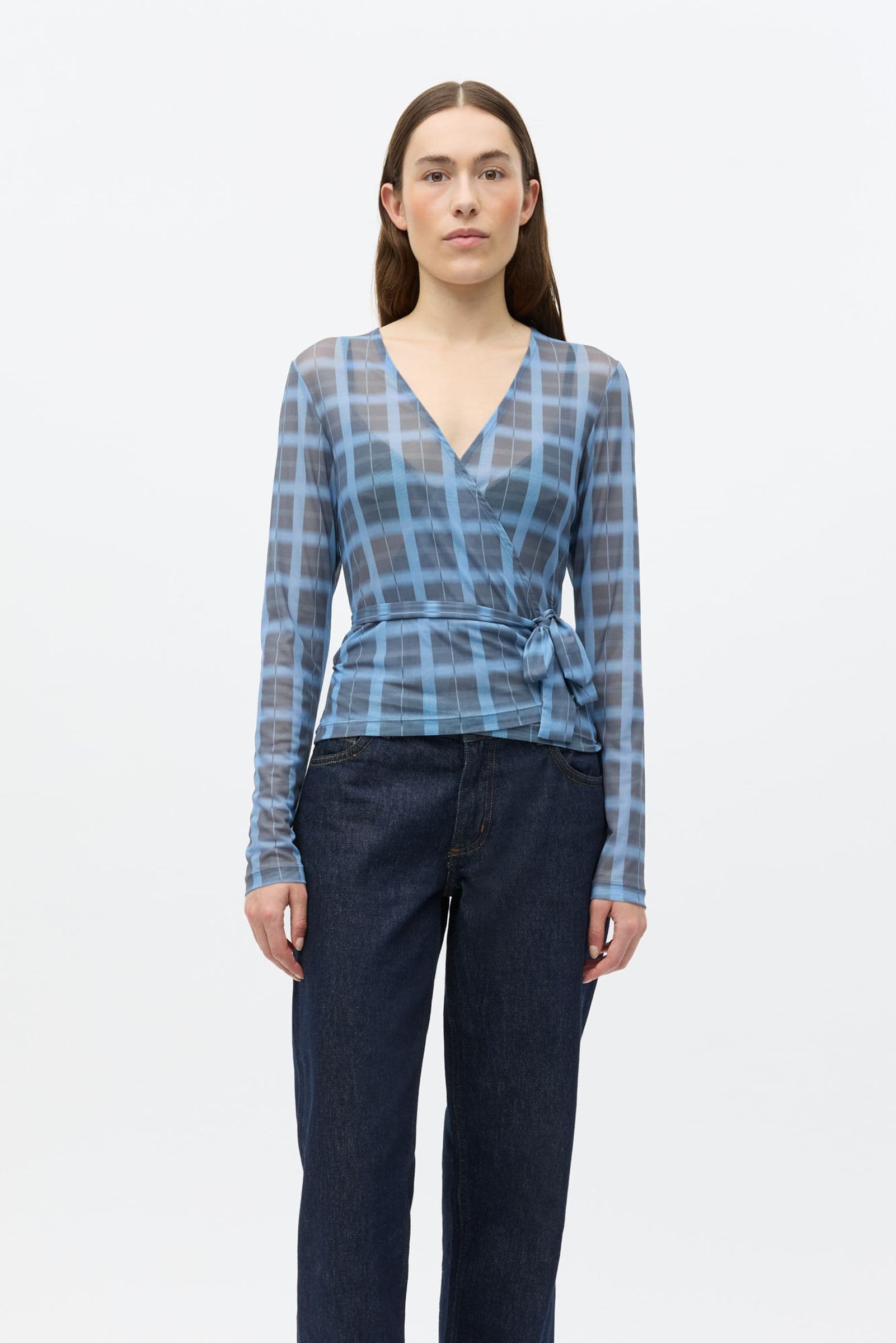 ENAMELIA LS TOP AOP 7042 Blurred Olive