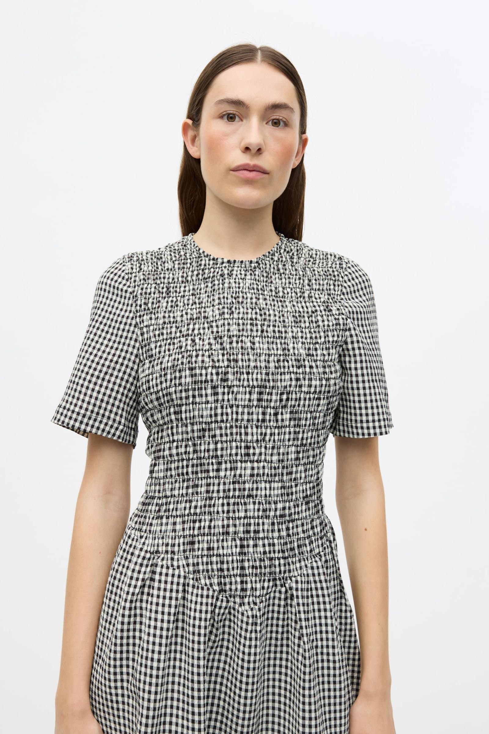 ENYUMI DRESS 7343 White/Black Check