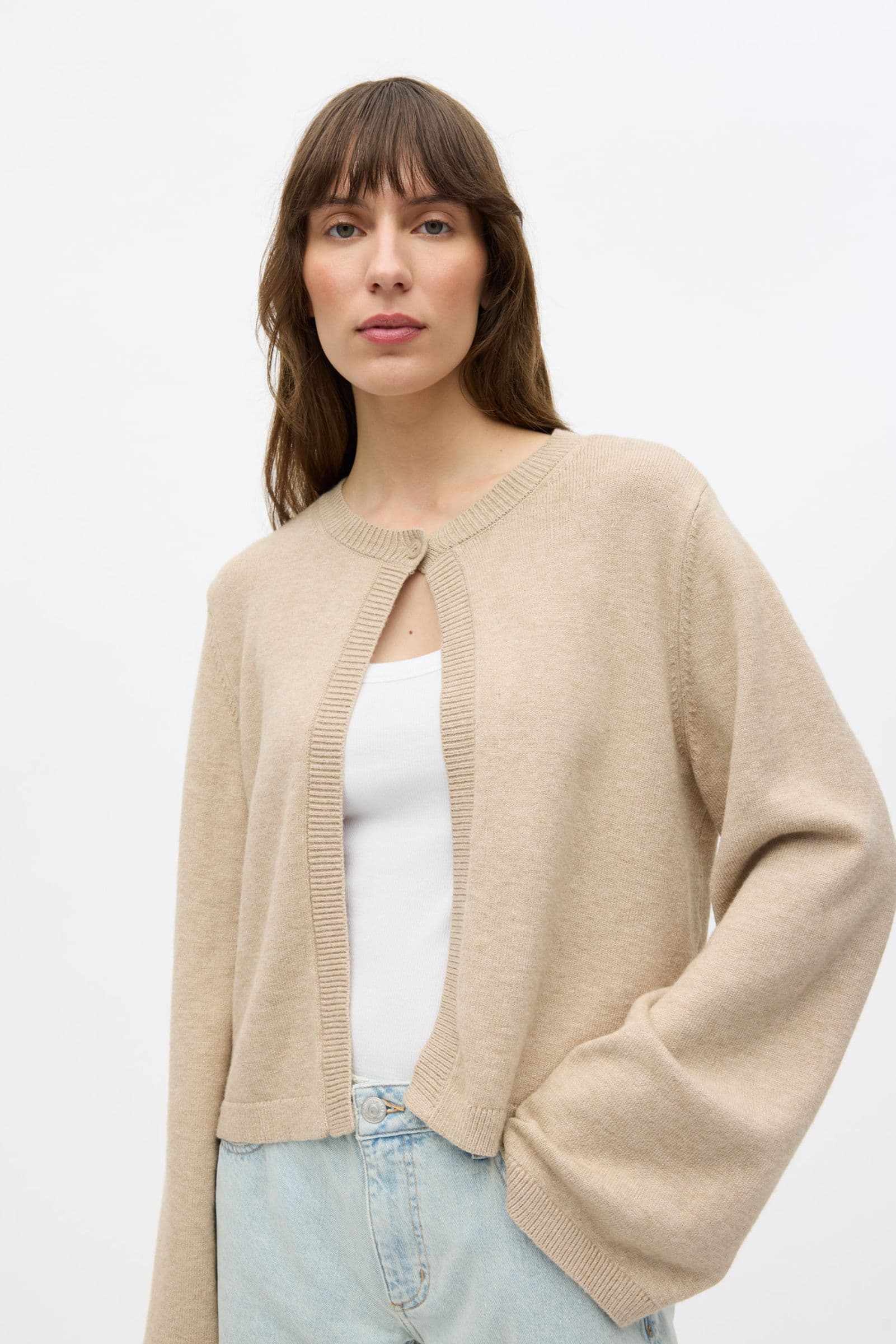 ENJADE LS CARDIGAN 7341 Brindle Mel