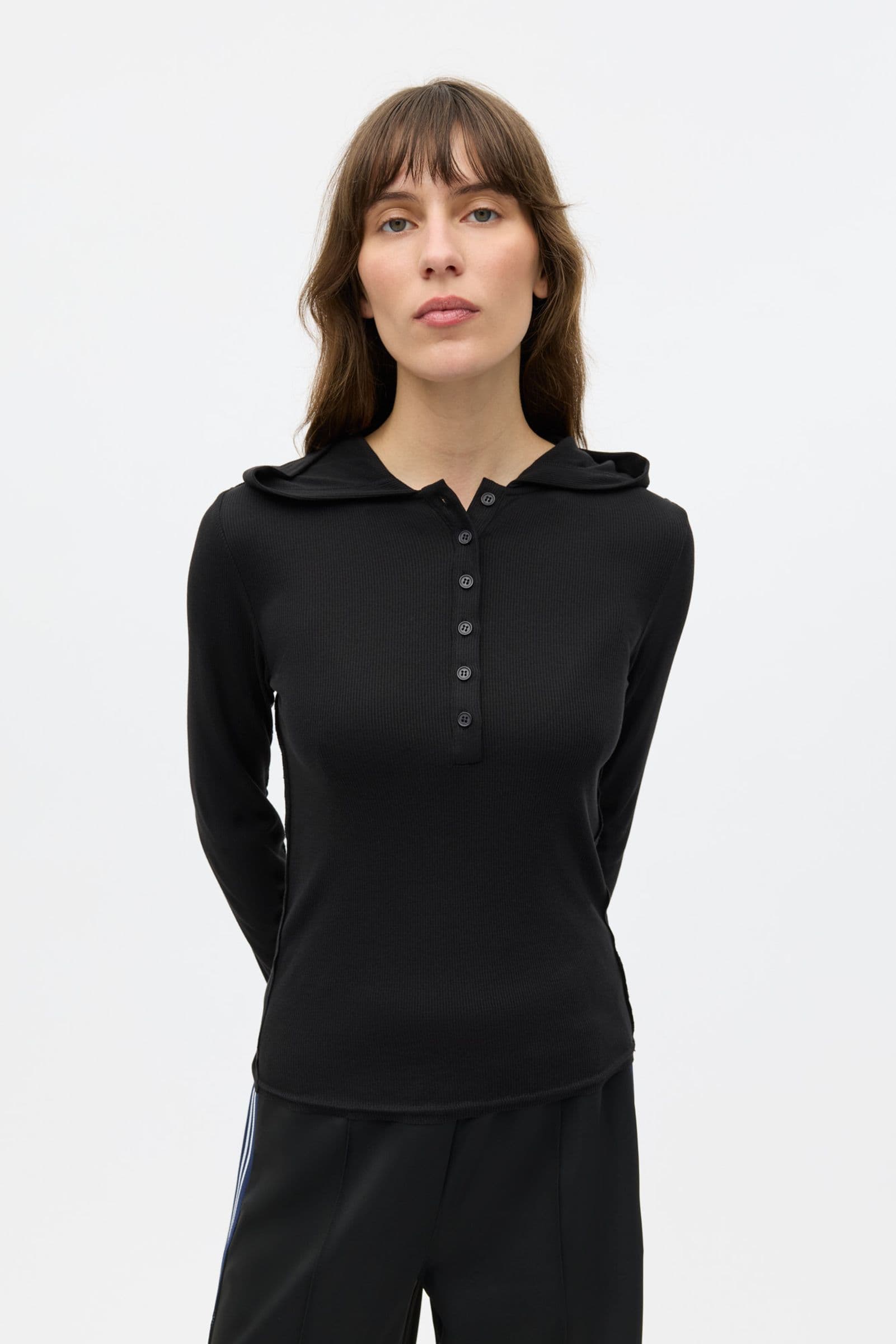 ENCEMILLE LS HOOD TEE 7316 Black