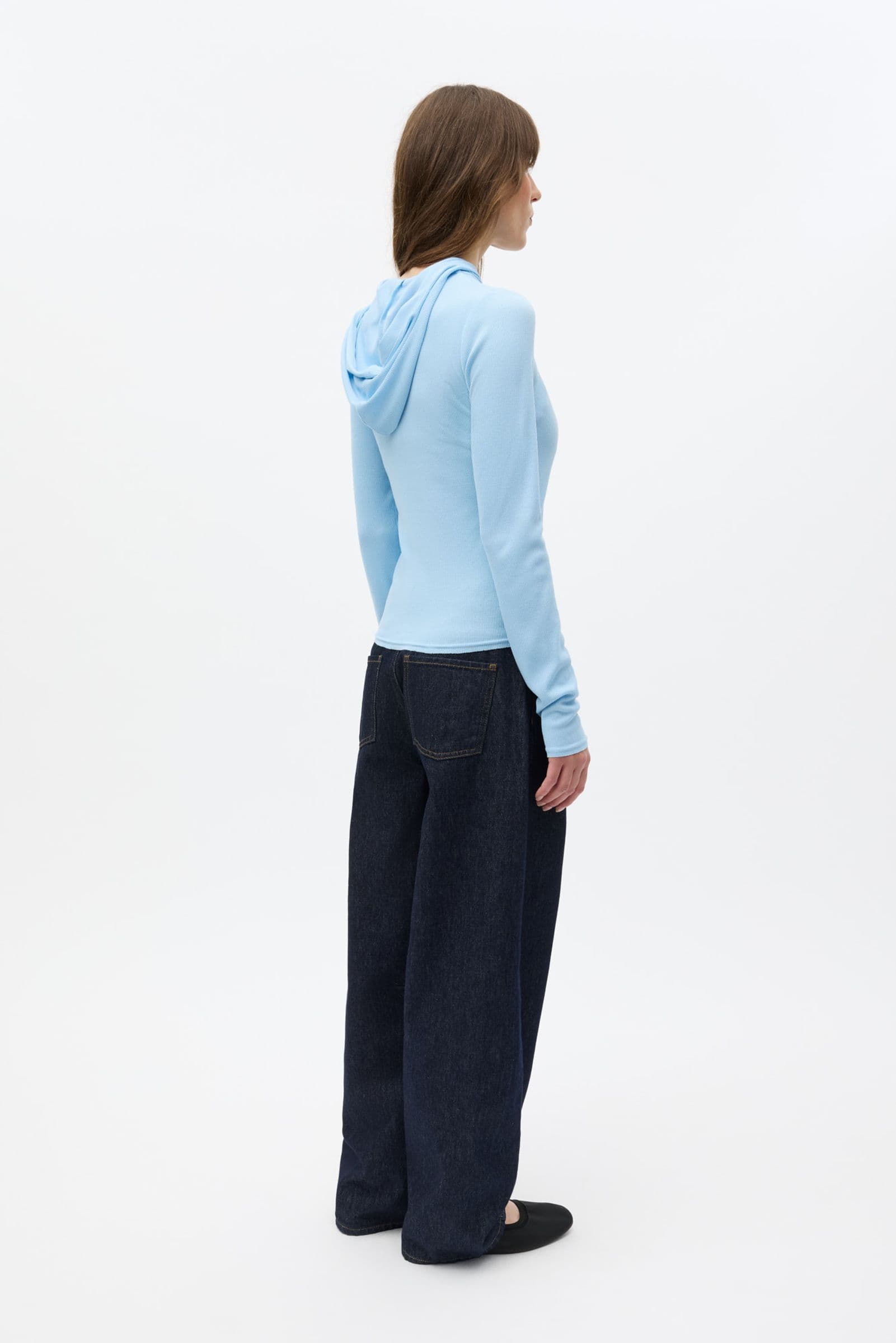 ENCEMILLE LS HOOD TEE 7316 Powder Blue Mel