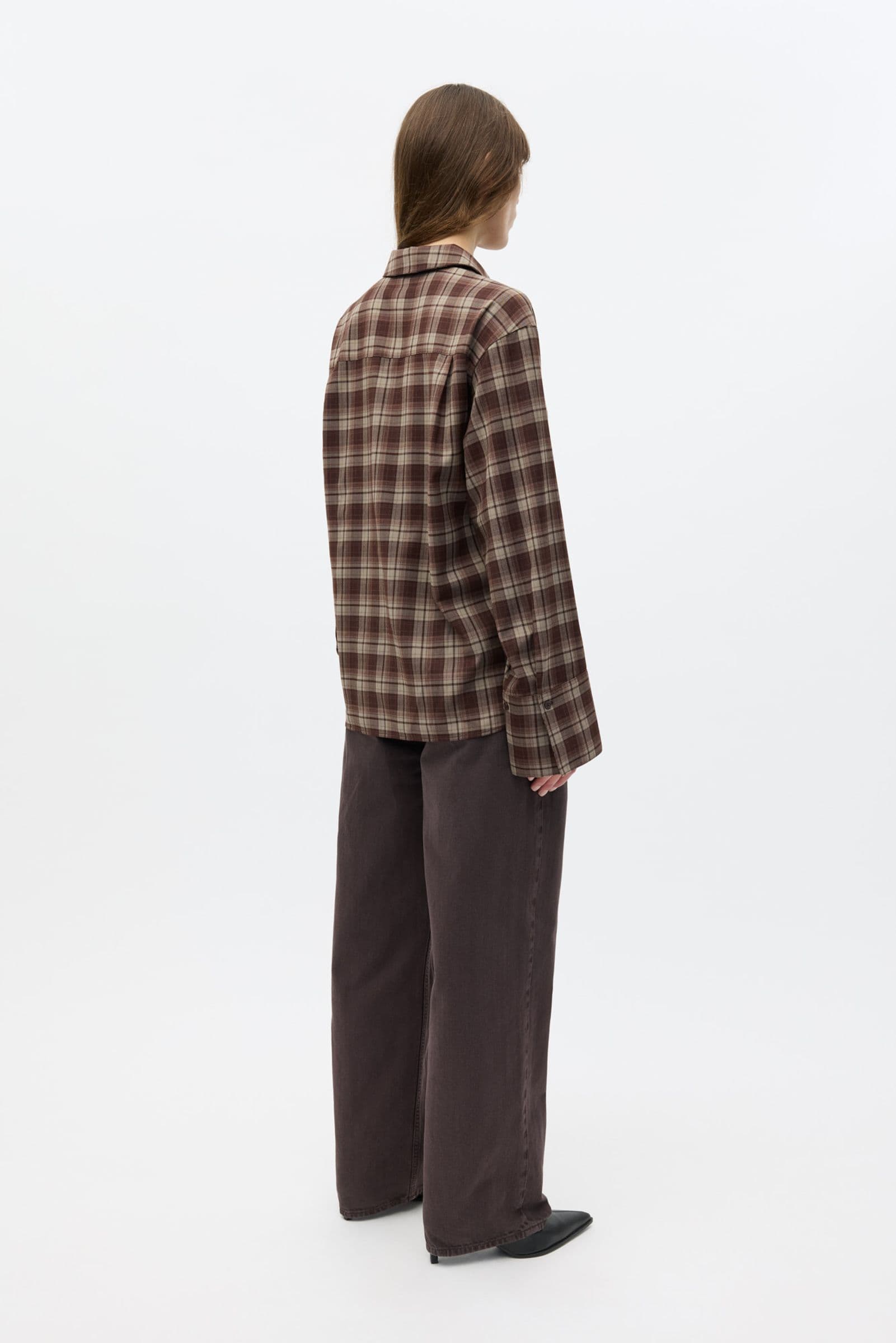 ENWEB LS NB SHIRT 7342 Chocolate Check