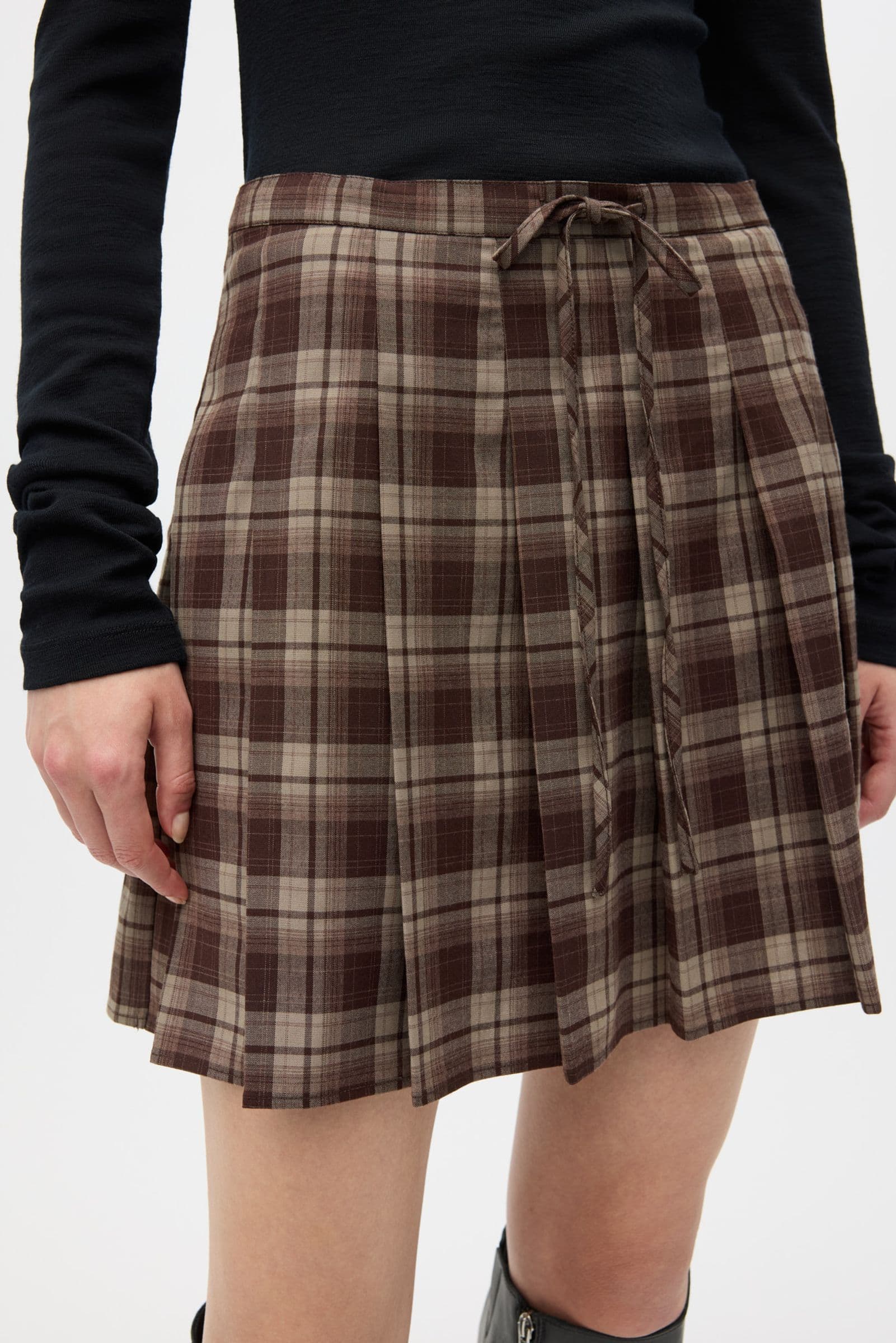 ENRIVER MINI SKIRT 7342 Chocolate Check