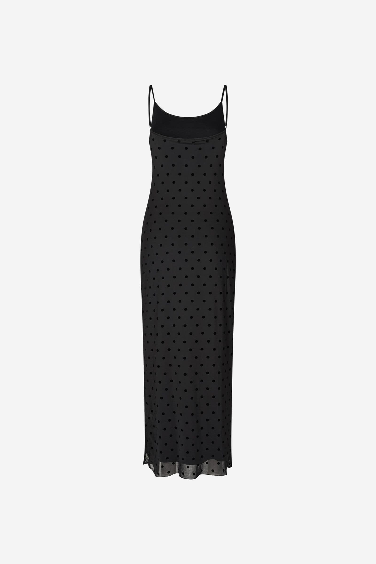 ENNICOLA SL SLIP DRESS 7350 Black Polka Dot