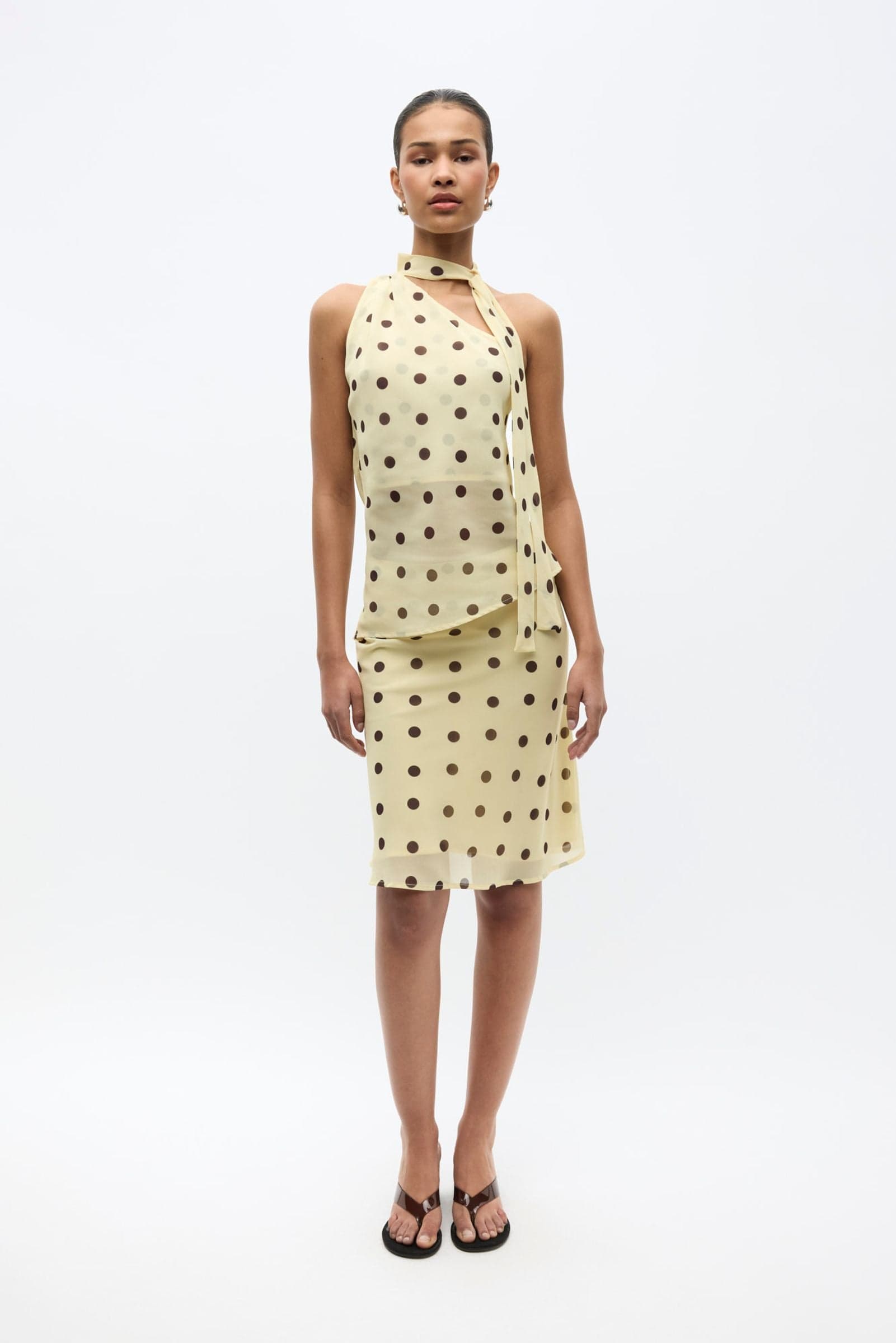 ENYARSI SKIRT 7349 Pastel Yellow Polka Dot