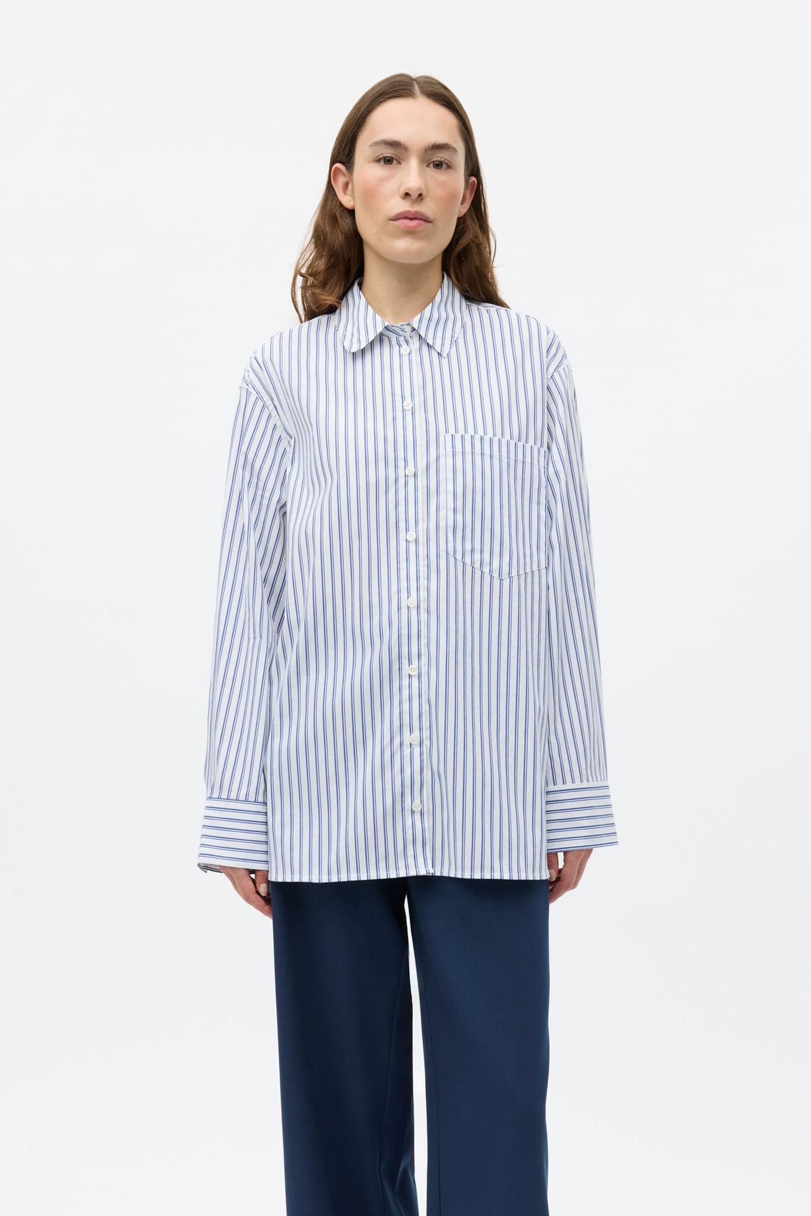 ENWEBSTER LS SHIRT ST 7355 Classic Navy Stripe