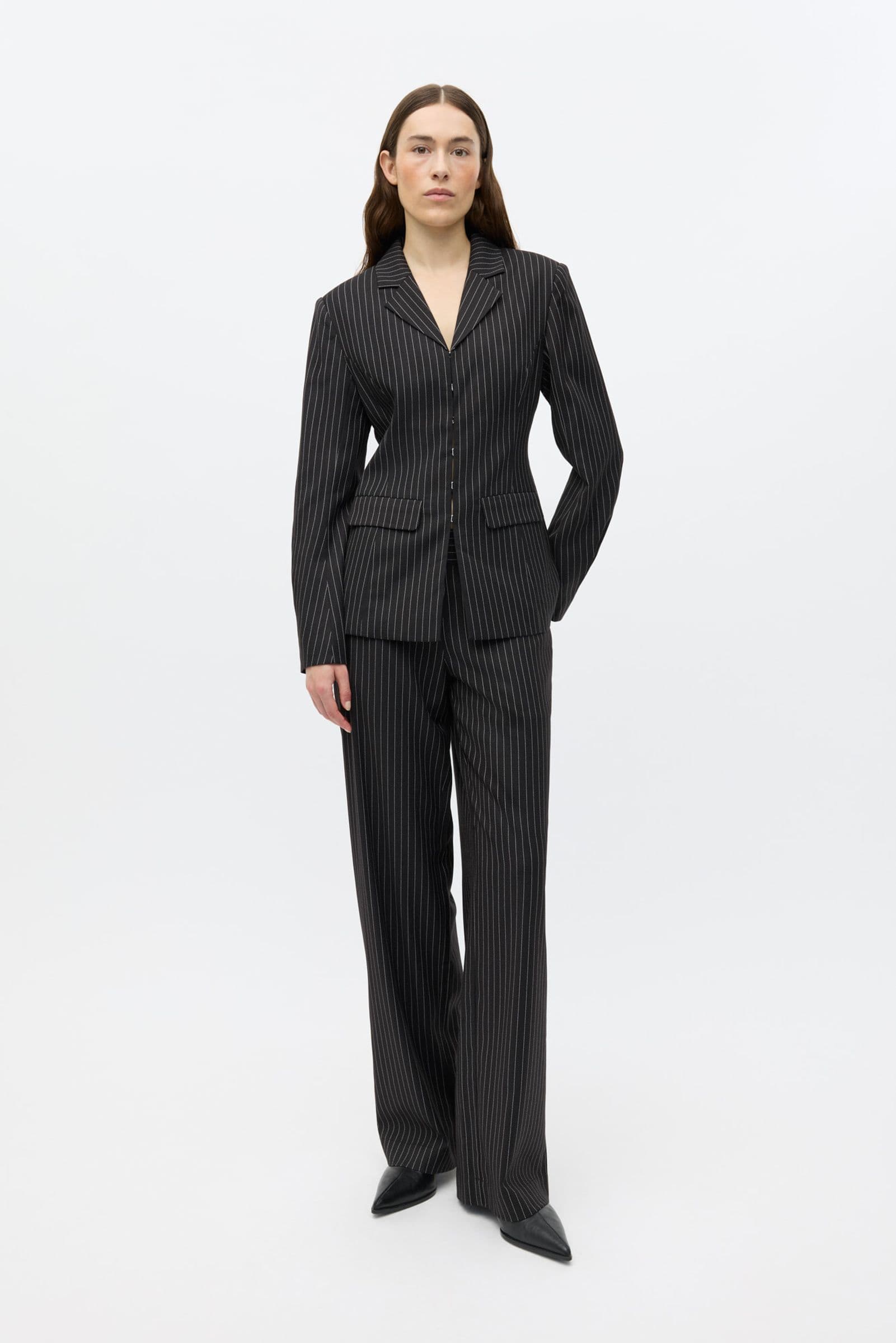 ENAUGUST BLAZER 7365 Black Pinstripe