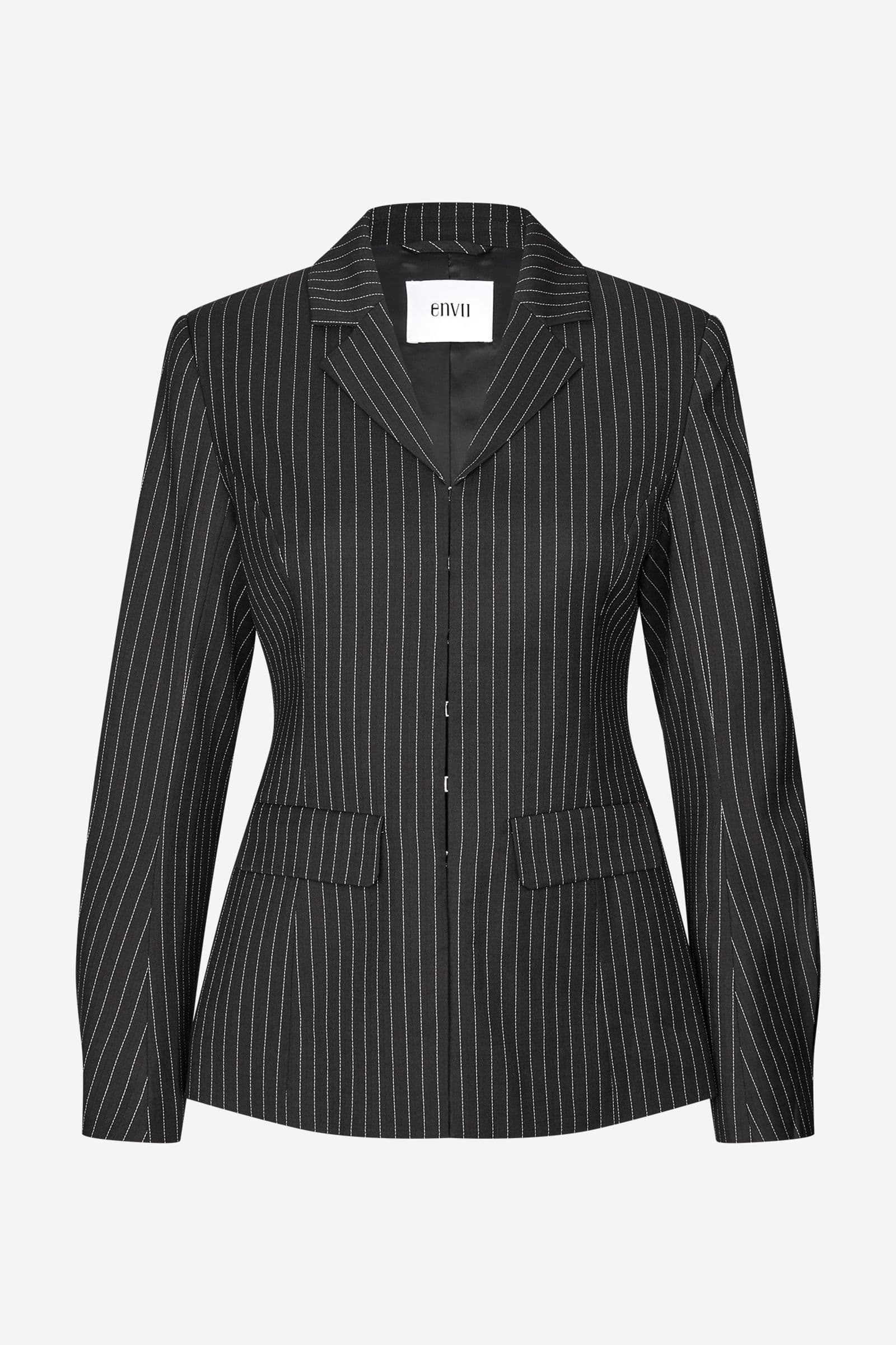 ENAUGUST BLAZER 7365 Black Pinstripe