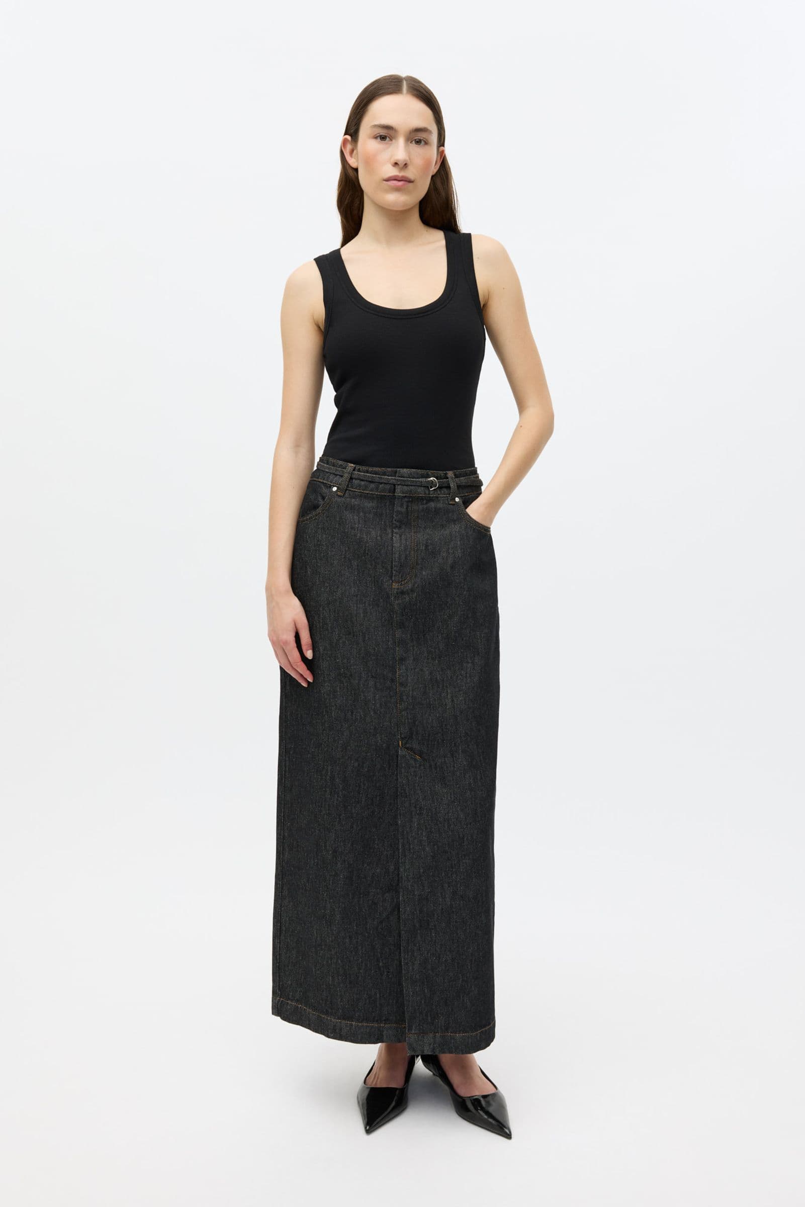 Enbrooklyn Tie Skirt 6856 Black Rinse