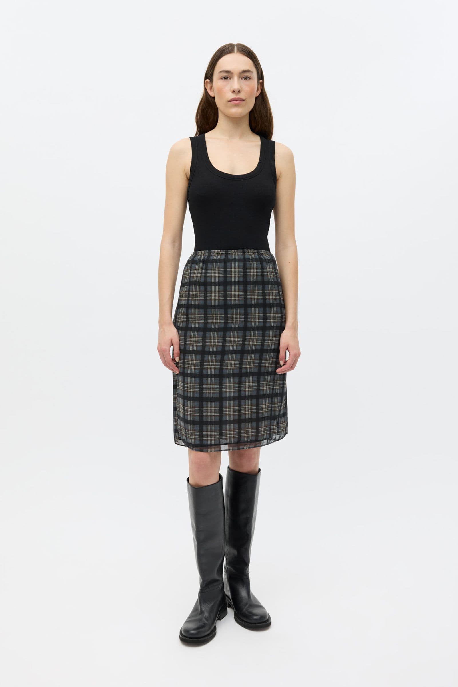 ENLULU SKIRT 7353 Asphalt Check