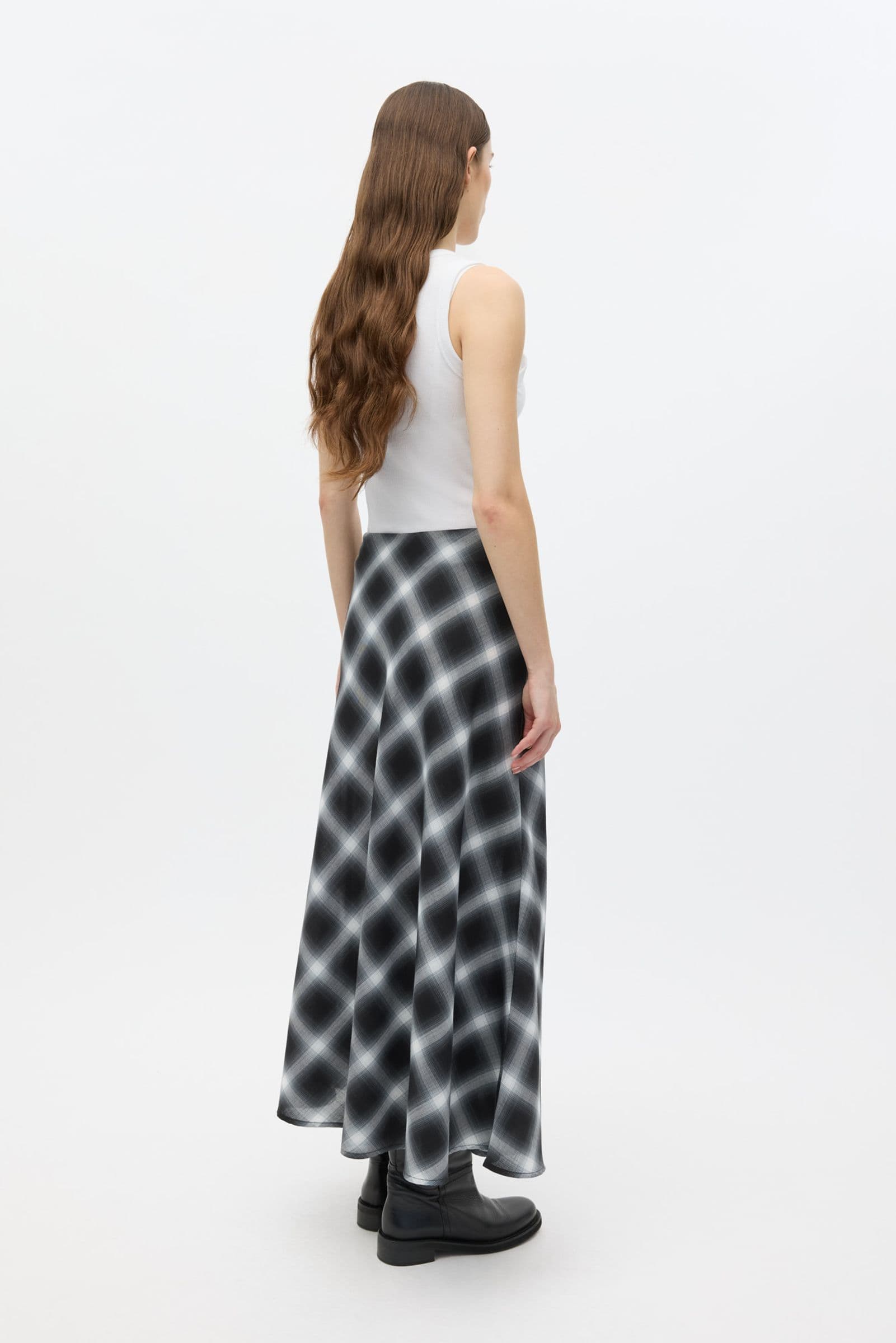 ENLIN SKIRT 7364 Navy Check