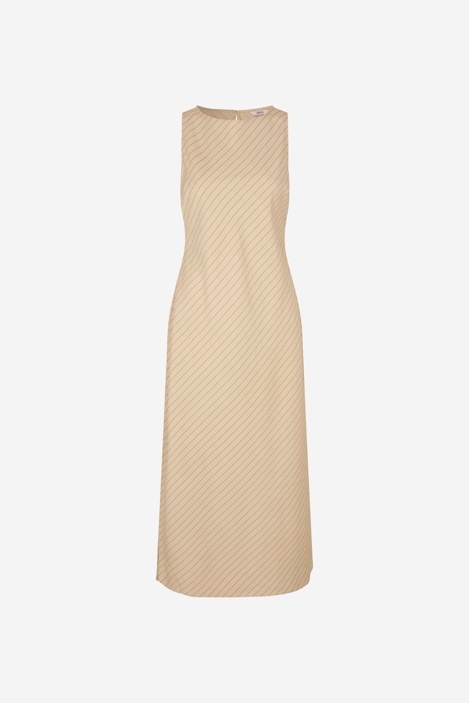 ENELLE SL DRESS 7313 Khaki Stripe