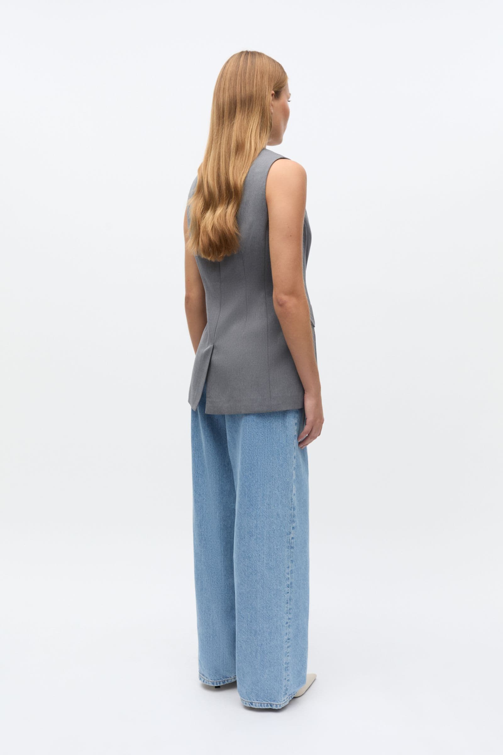 ENRAYE VEST 7092 Mid Grey Mel