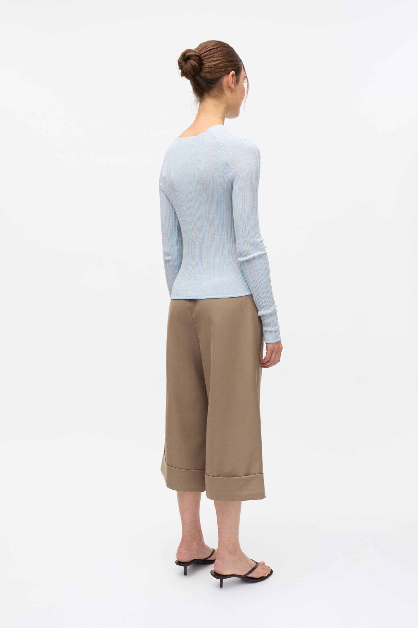 Enlany LS Knit 7402 Faded Denim Grey