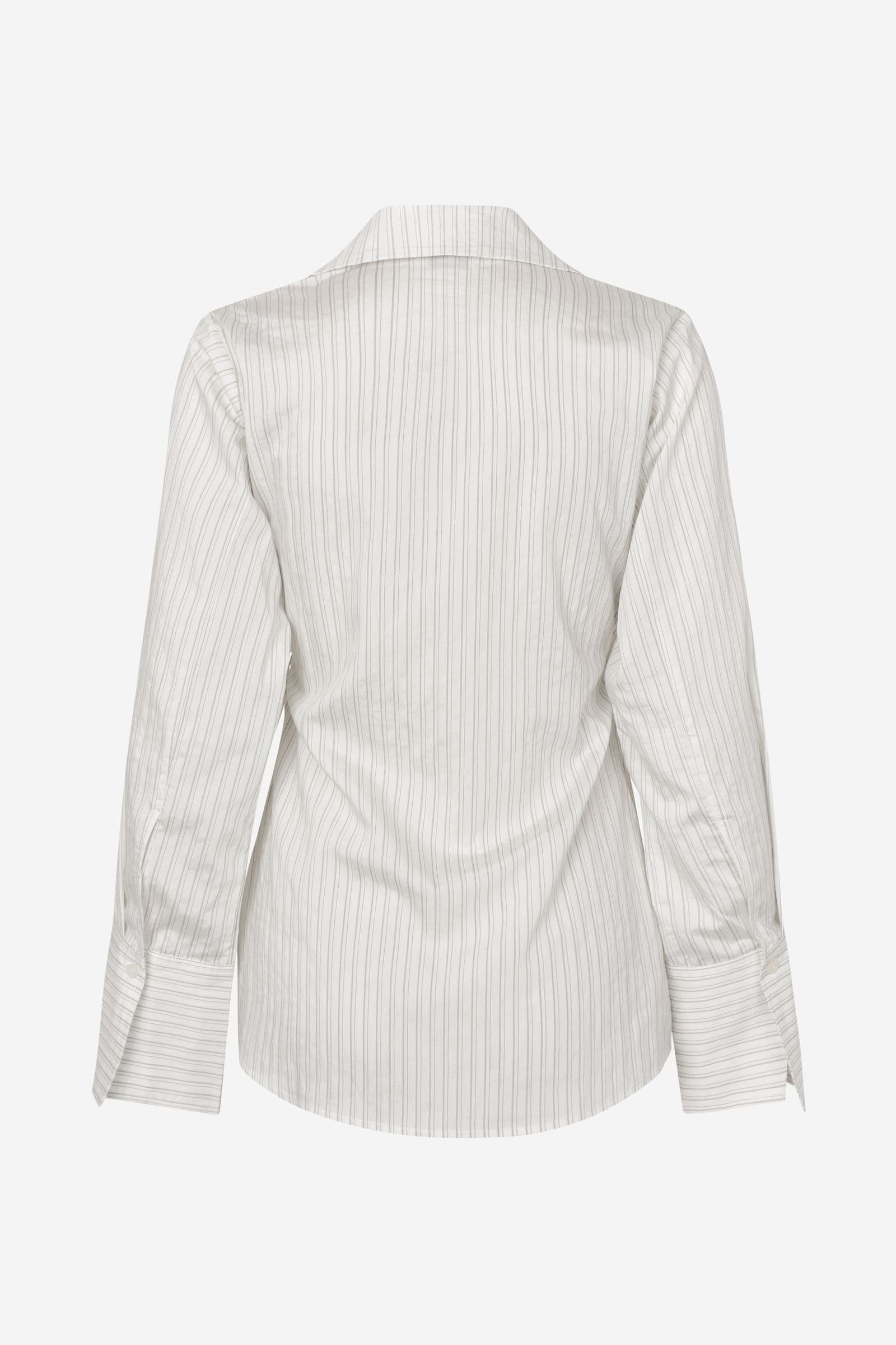 Enakron LS V-N Shirt 7398 White Classic Stripe