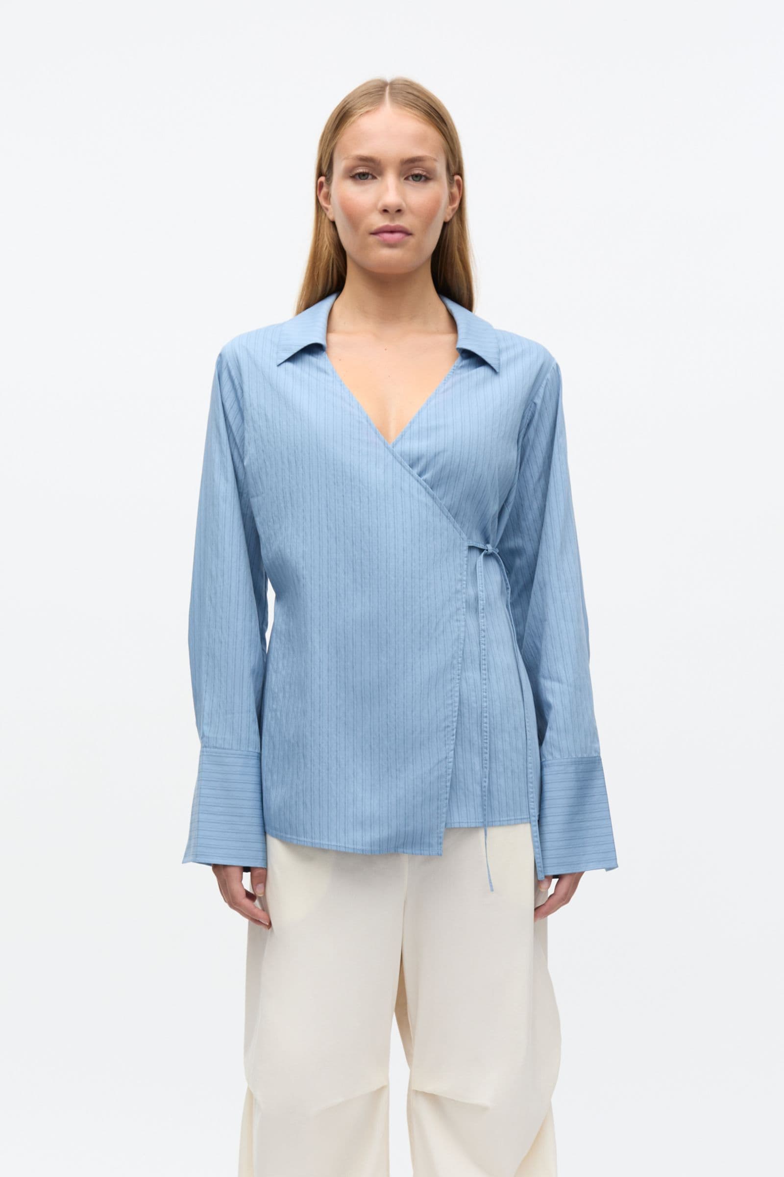 Enakron LS V-N Shirt 7398 Faded Stripe