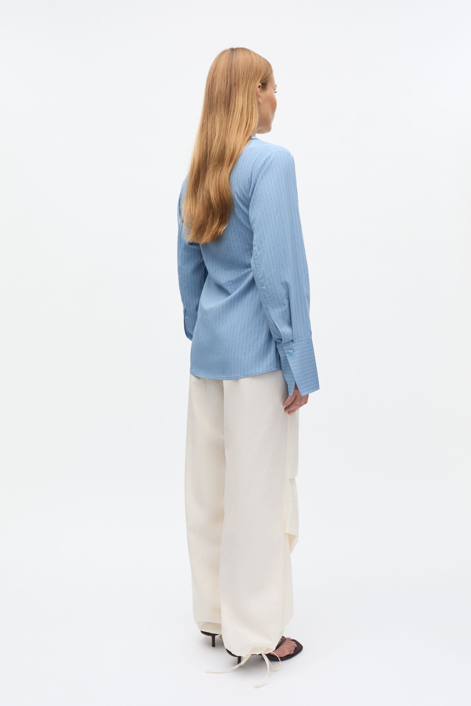 Enakron LS V-N Shirt 7398 Faded Stripe