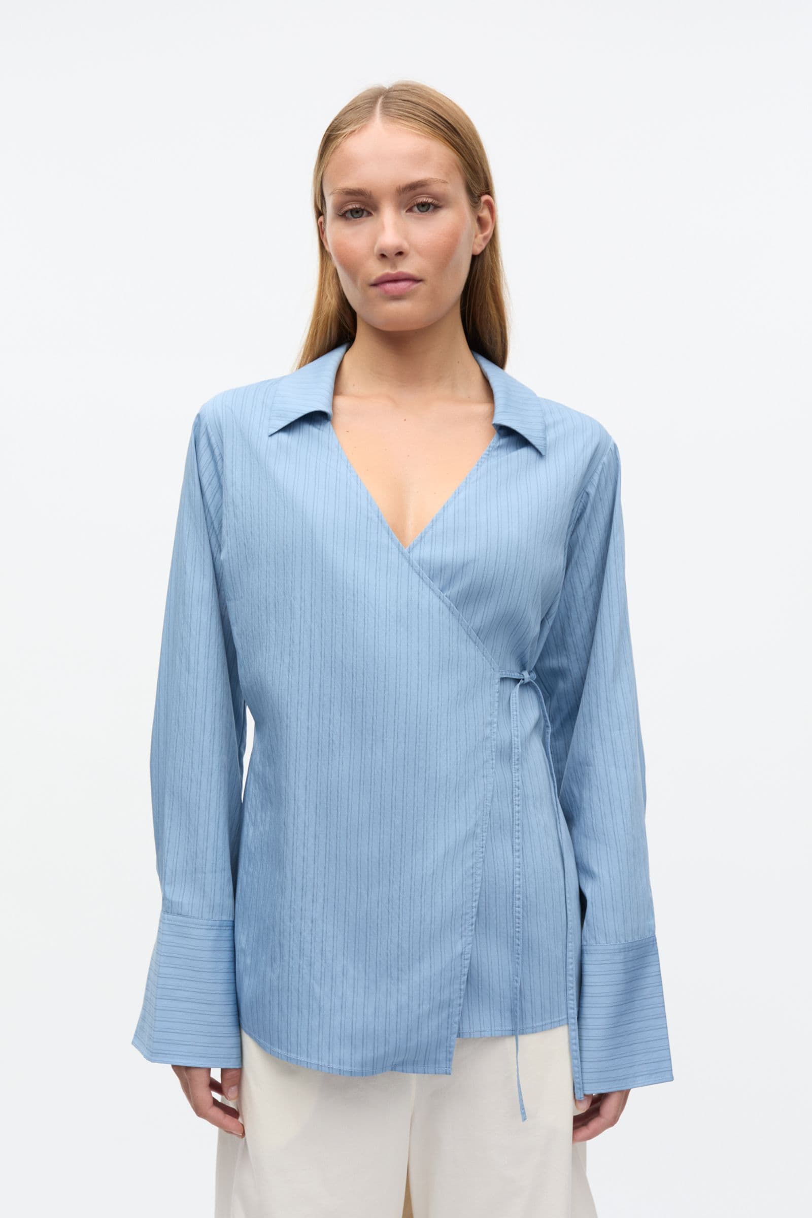 Enakron LS V-N Shirt 7398 Faded Stripe