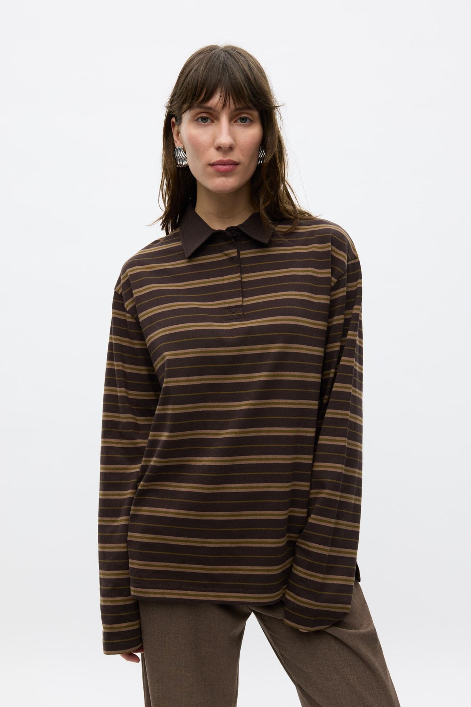 ENKULLA LS POLO ST 5310 Olive Torte Stripe