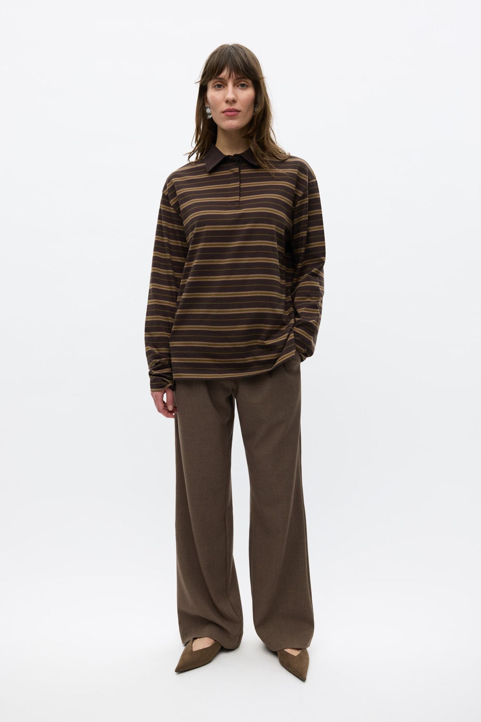 ENKULLA LS POLO ST 5310 Olive Torte Stripe