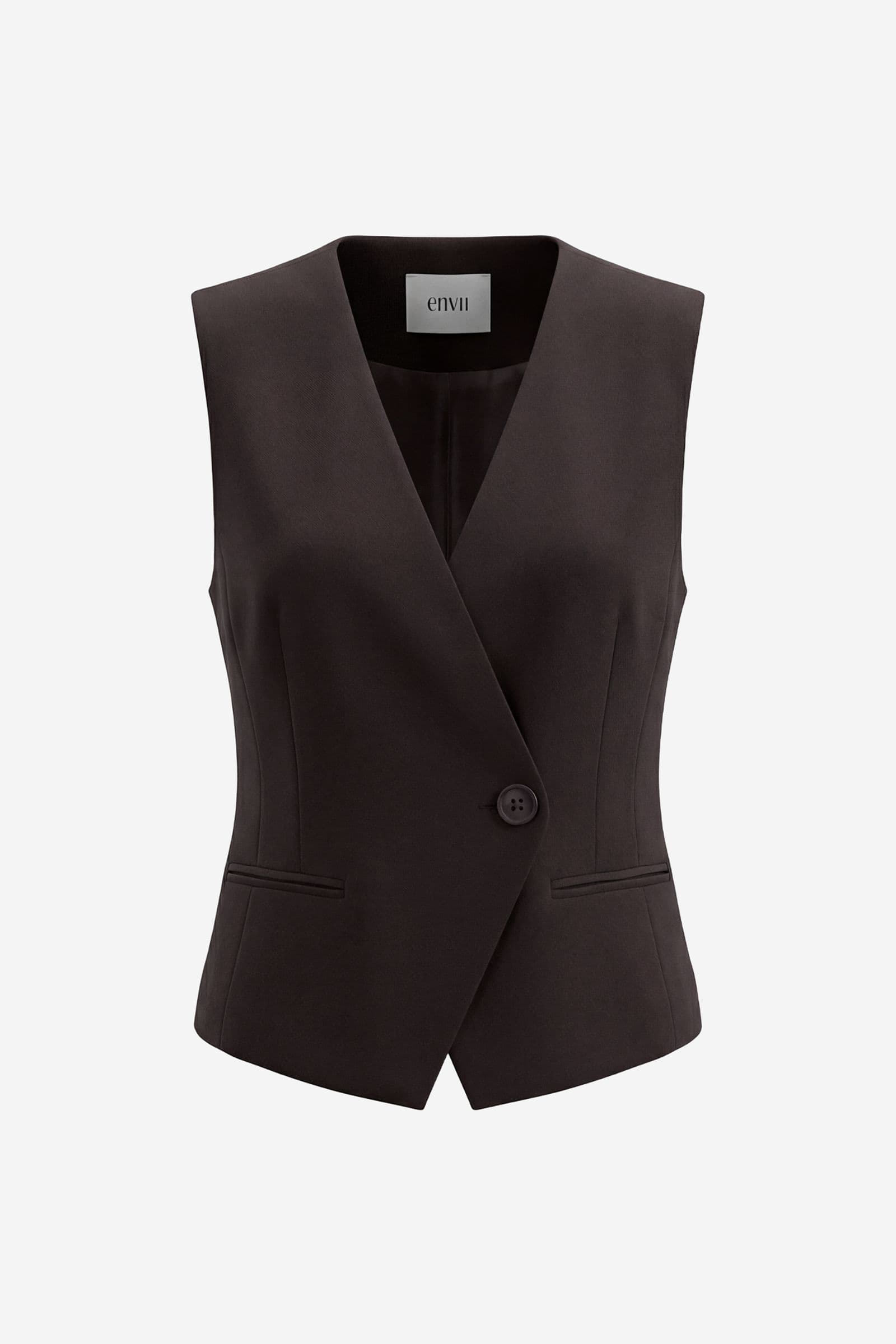 ENRAYE SHORT VEST 6797 Chocolate Torte