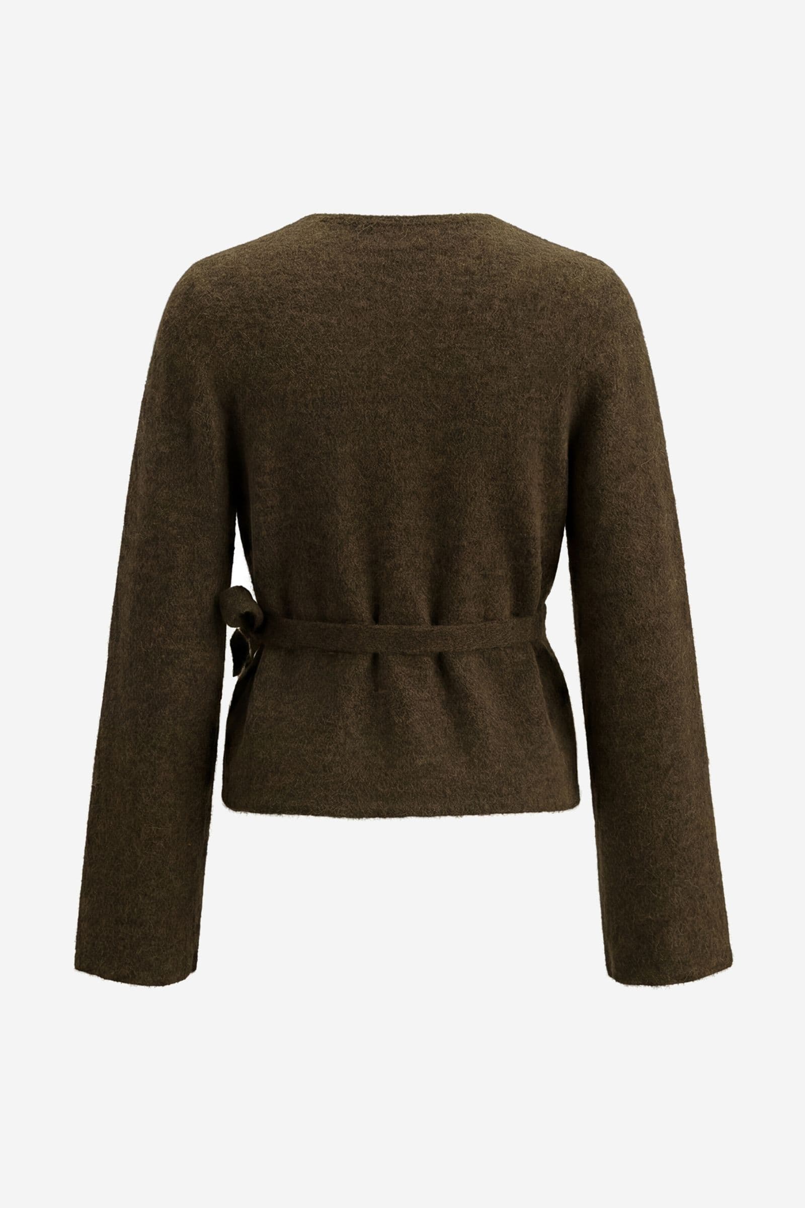 ENADA LS V-N KNIT 7454 Dark Olive Mel