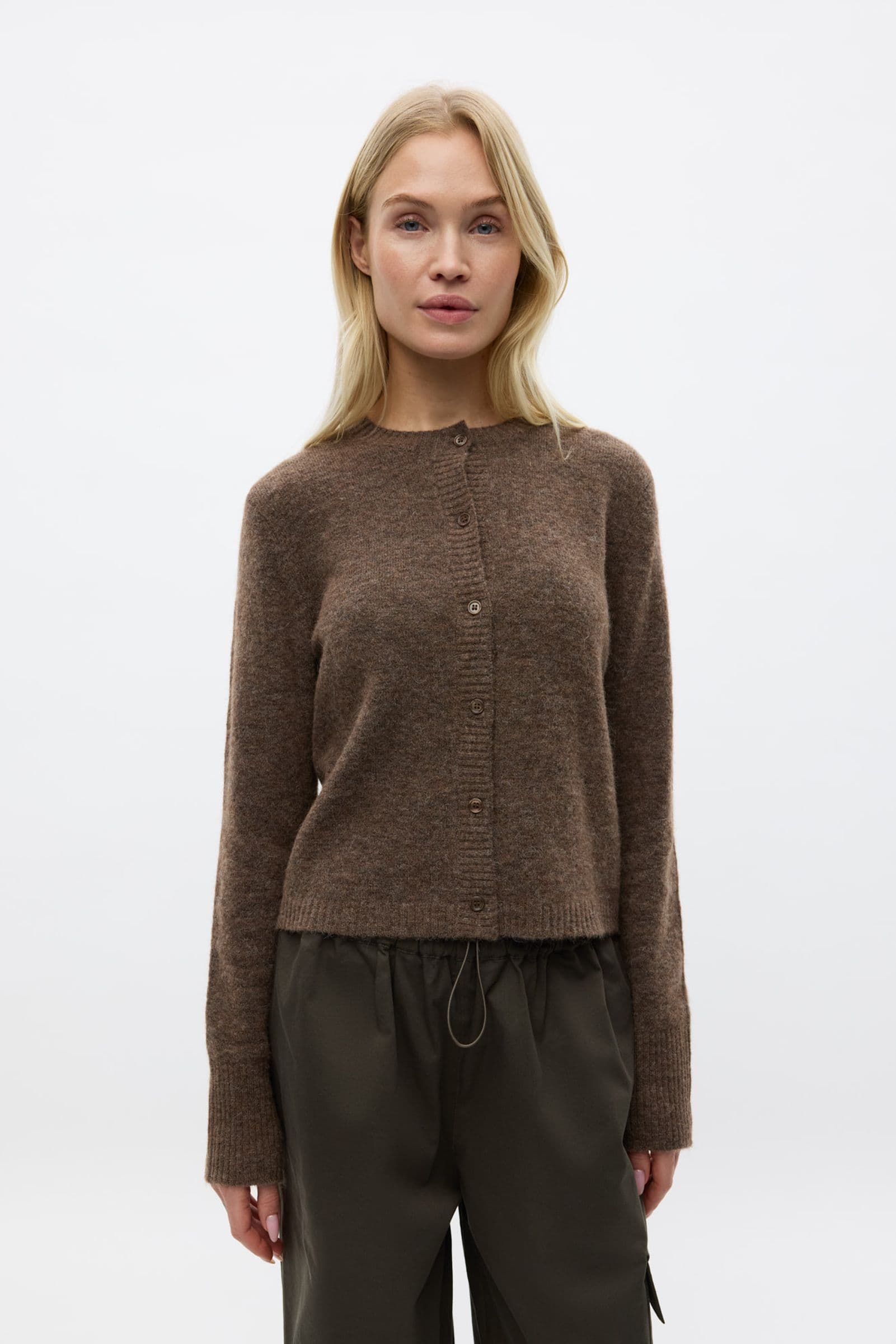 ENADA LS CARDIGAN 7454 Walnut Mel