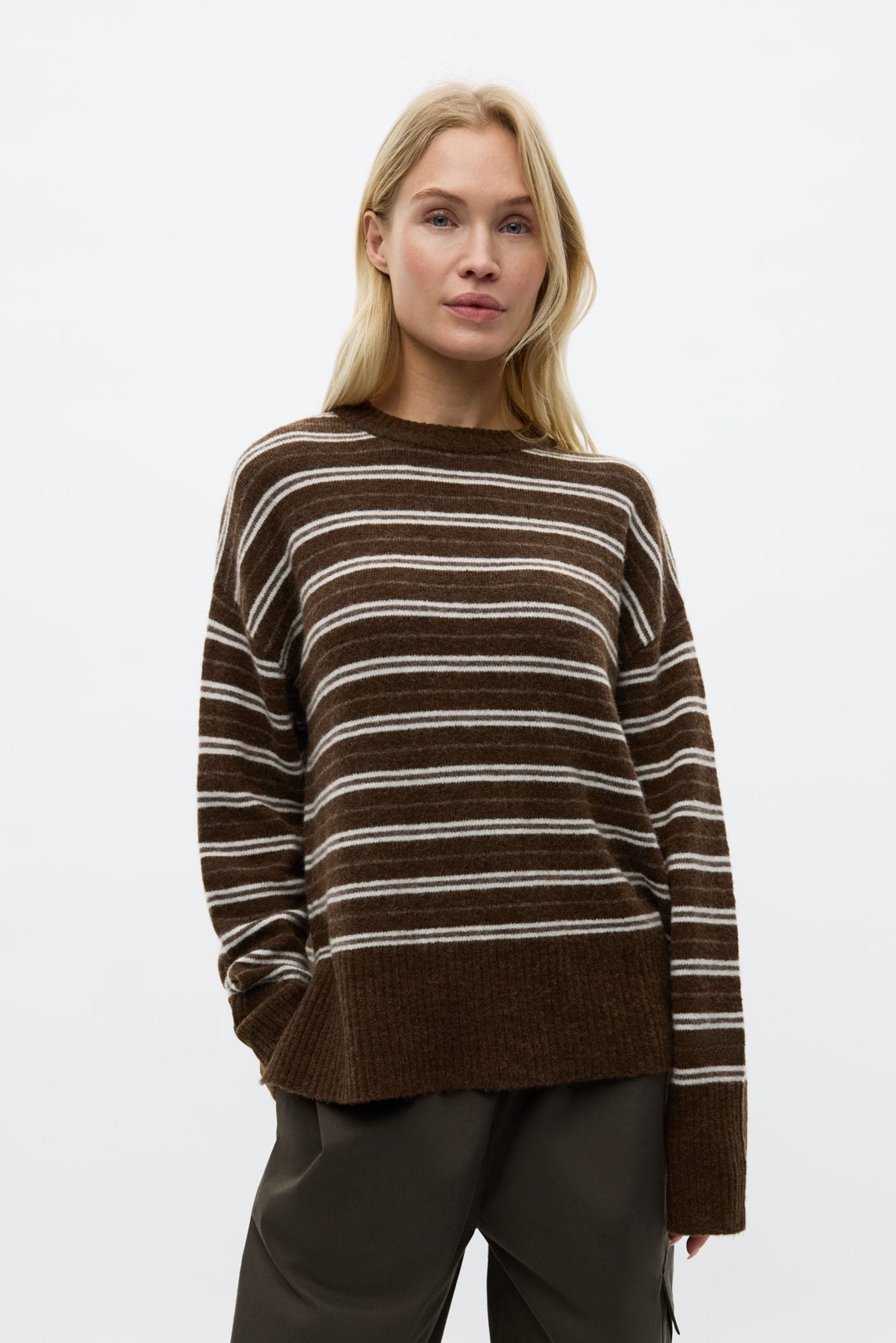 ENADA LS SPLIT KNIT ST 7454 Pine Stripe