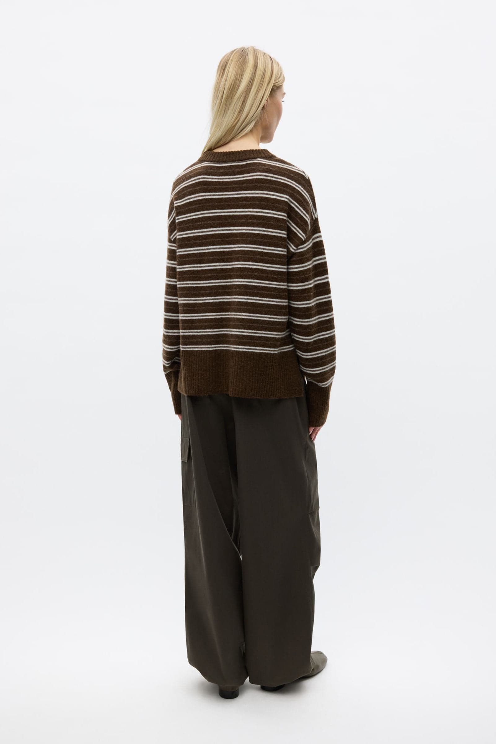ENADA LS SPLIT KNIT ST 7454 Pine Stripe