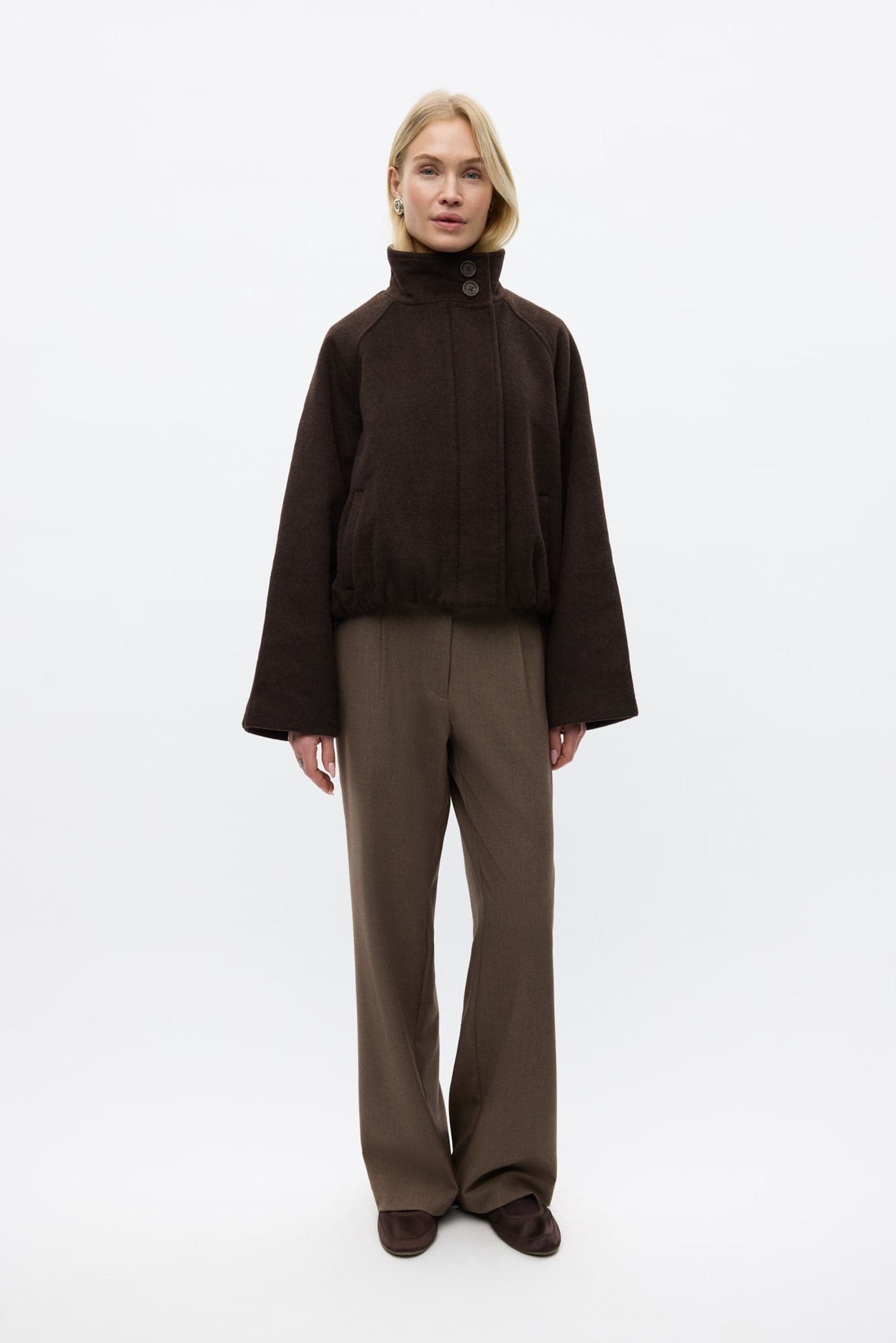 ENSIGRID WOOL JACKET 7276 Chocolate Torte Mel