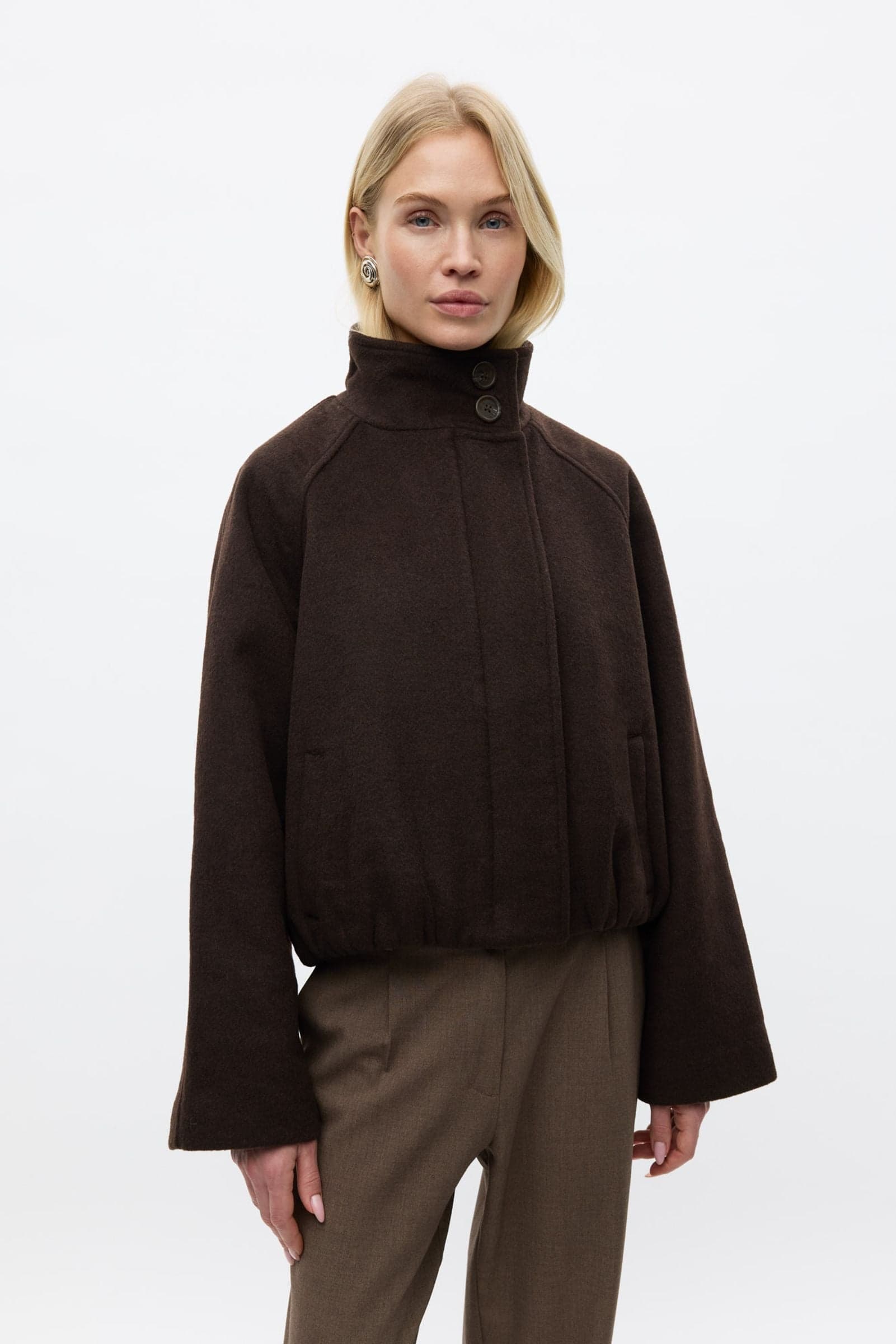 ENSIGRID WOOL JACKET 7276 Chocolate Torte Mel