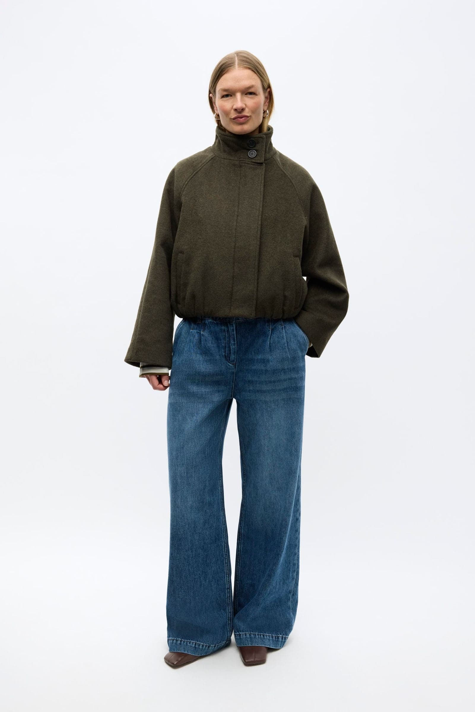 ENSIGRID WOOL JACKET 7276 Dark Olive Mel