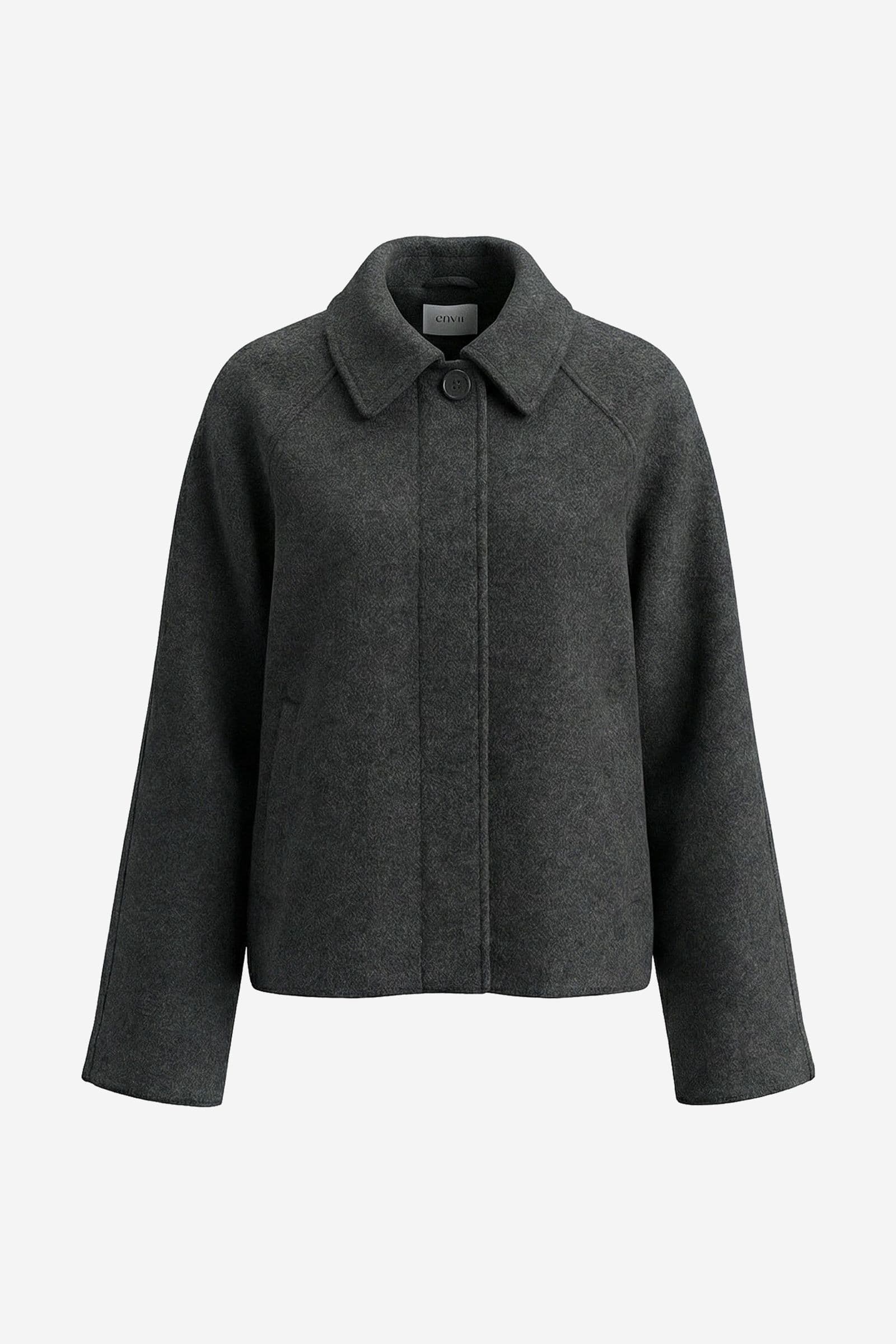 ENSENECA SHORT WOOL JACKET 7276 Black Mel