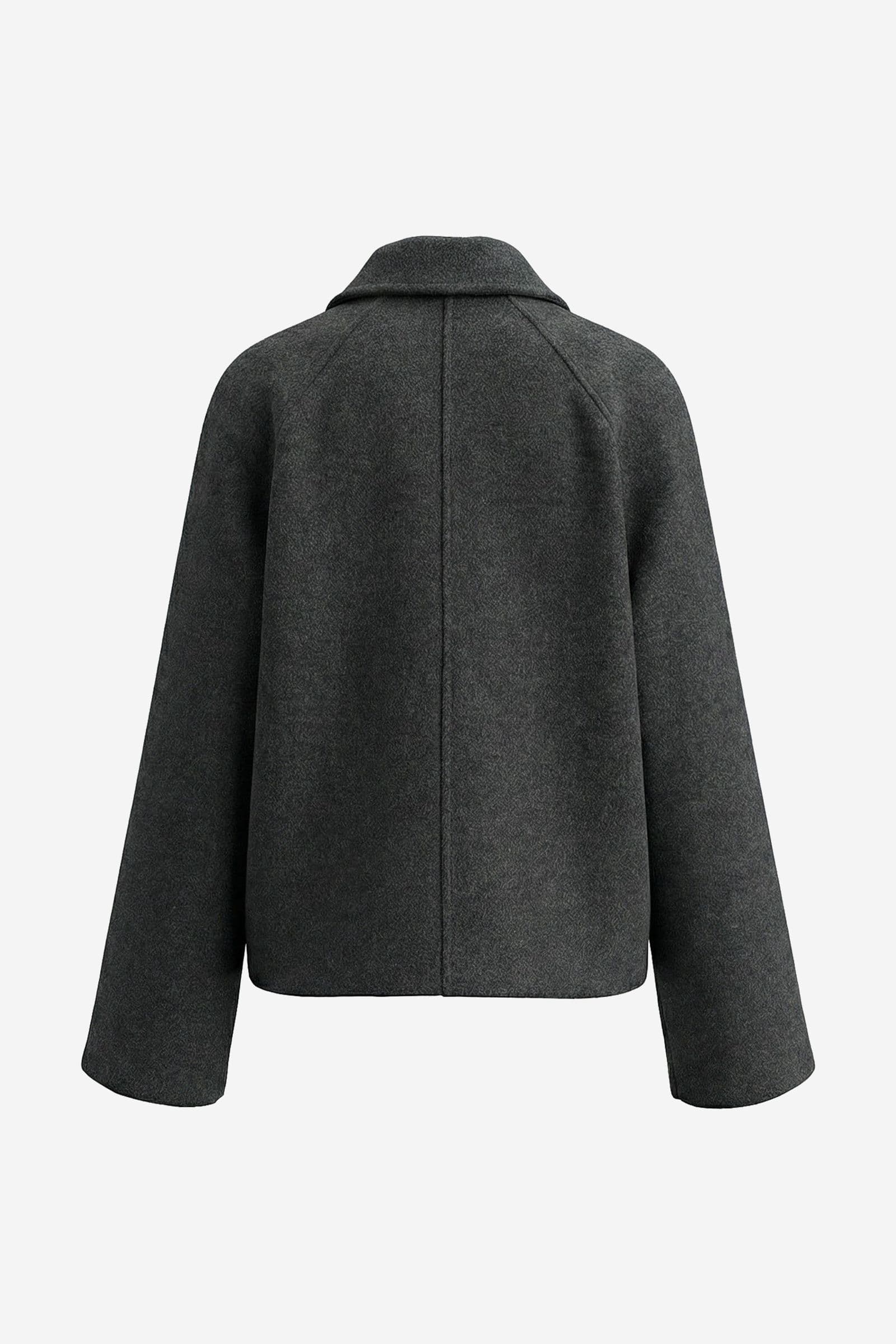 ENSENECA SHORT WOOL JACKET 7276 Black Mel