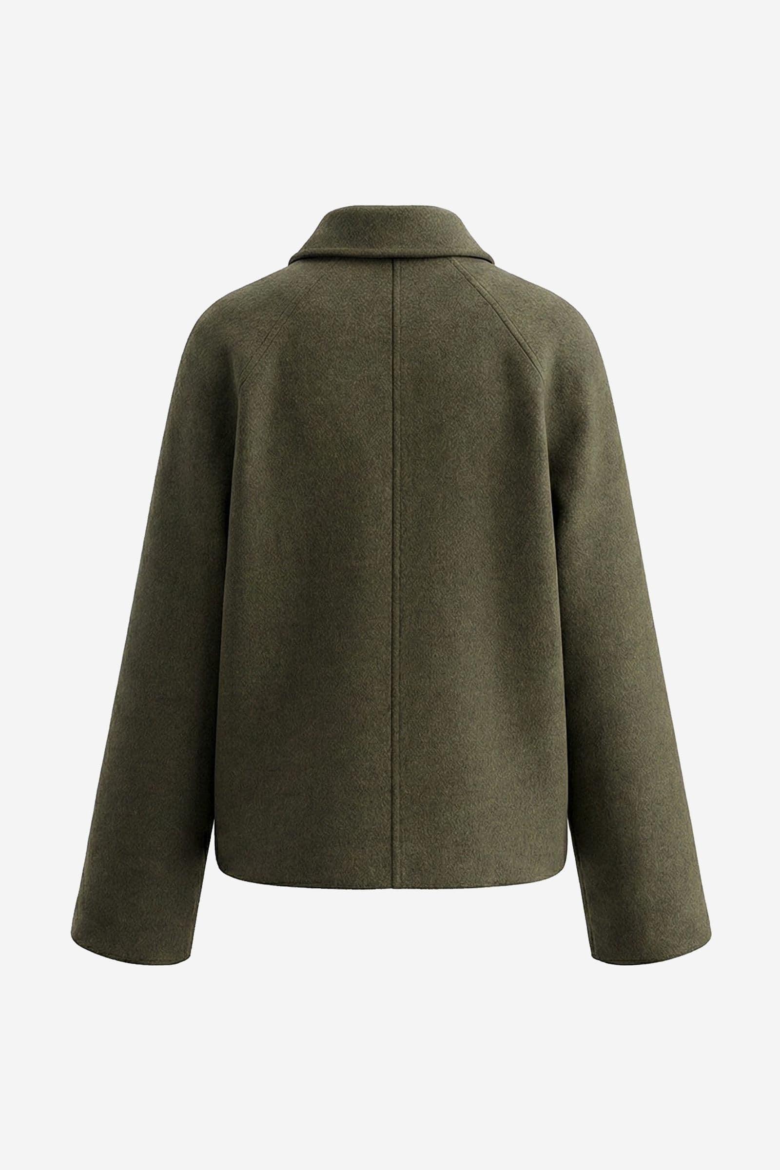 ENSENECA SHORT WOOL JACKET 7276 Dark Olive Mel