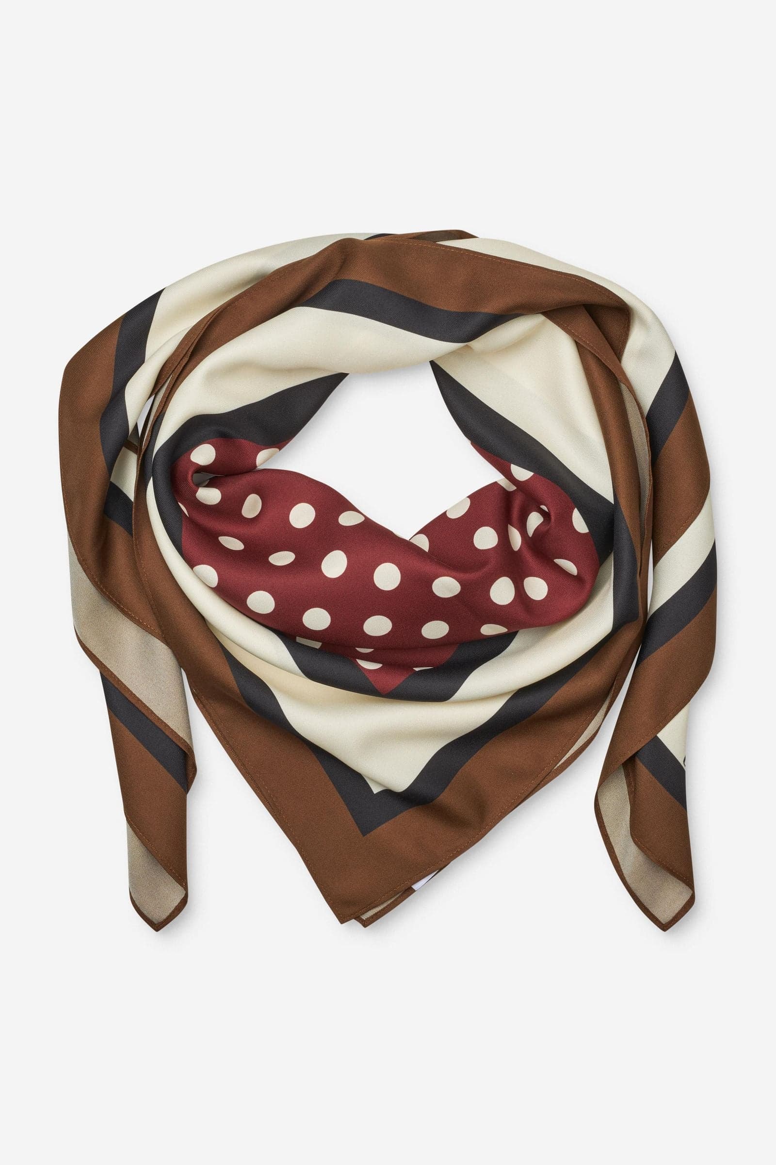 ENNOEL SCARF 7457 Burgundy Dot