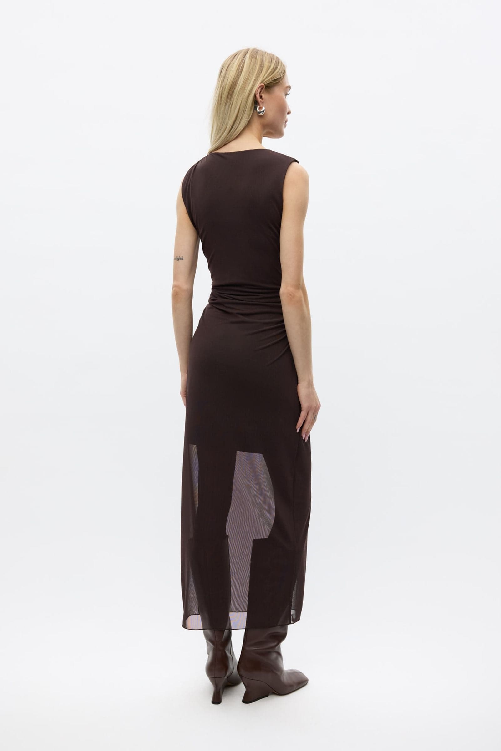 ENNICOLA TANK LONG DRESS 7386 Chocolate Torte
