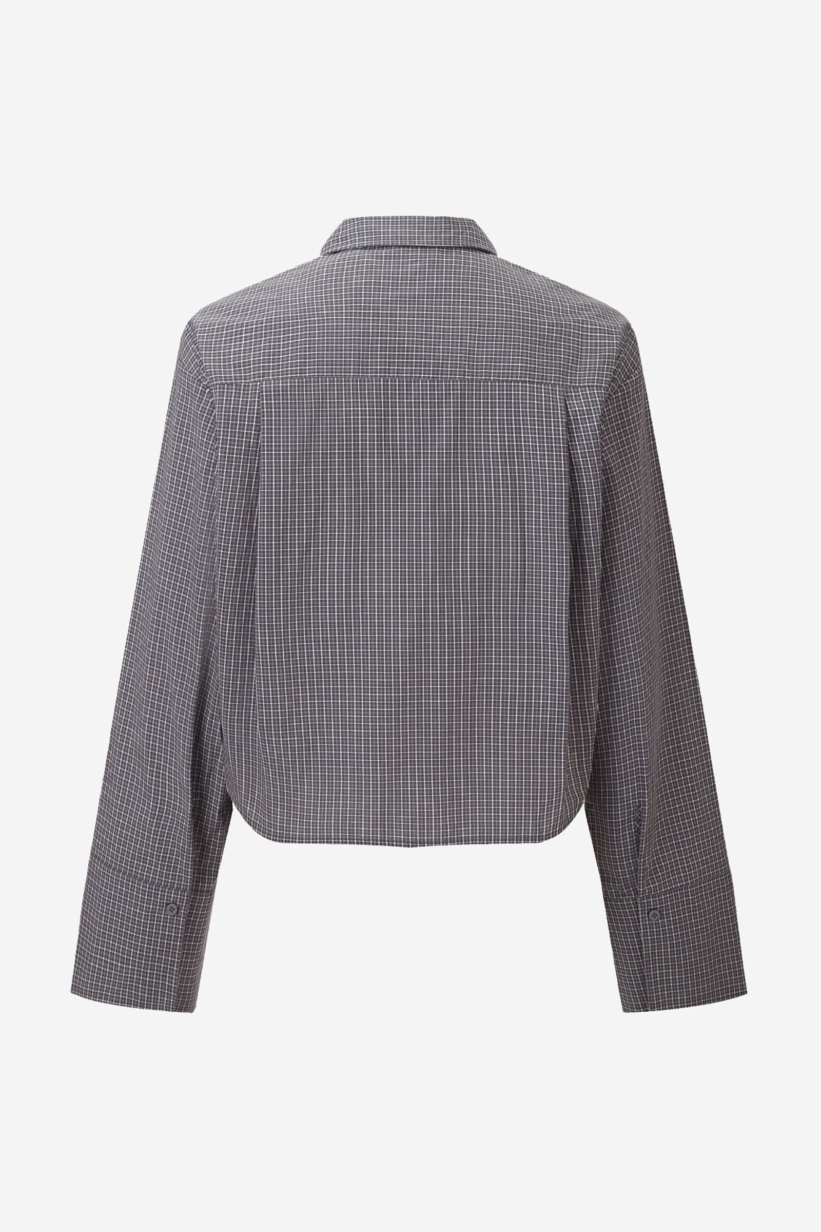 ENWEB LS SHORT SHIRT CH 7476 Gray Gardenia Check