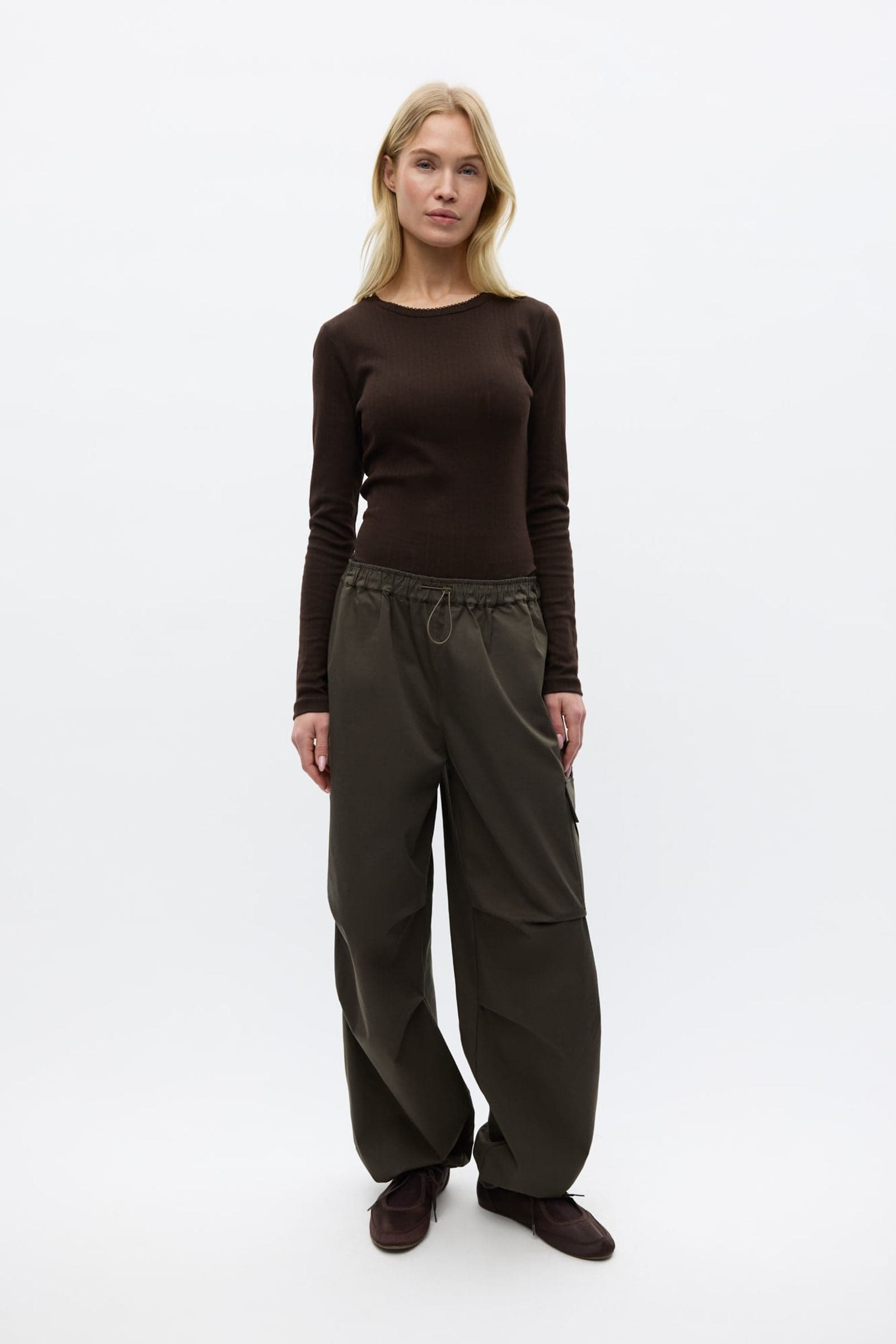 ENBELOU PANTS POCKET 7487 Washed Dark Olive
