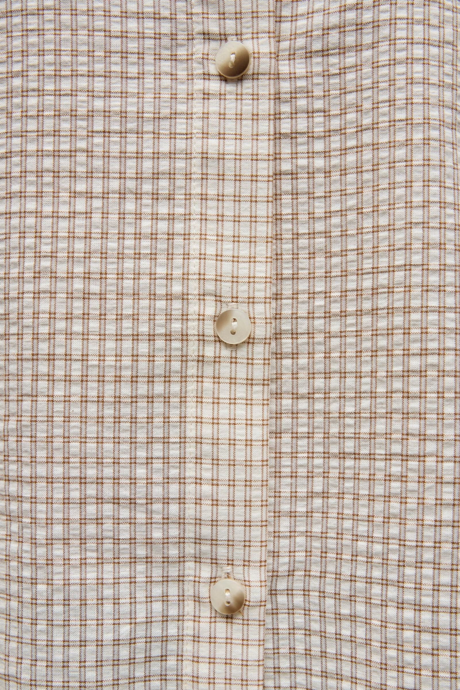 ENWEB LS SHORT SHIRT 7503 Butter cream check