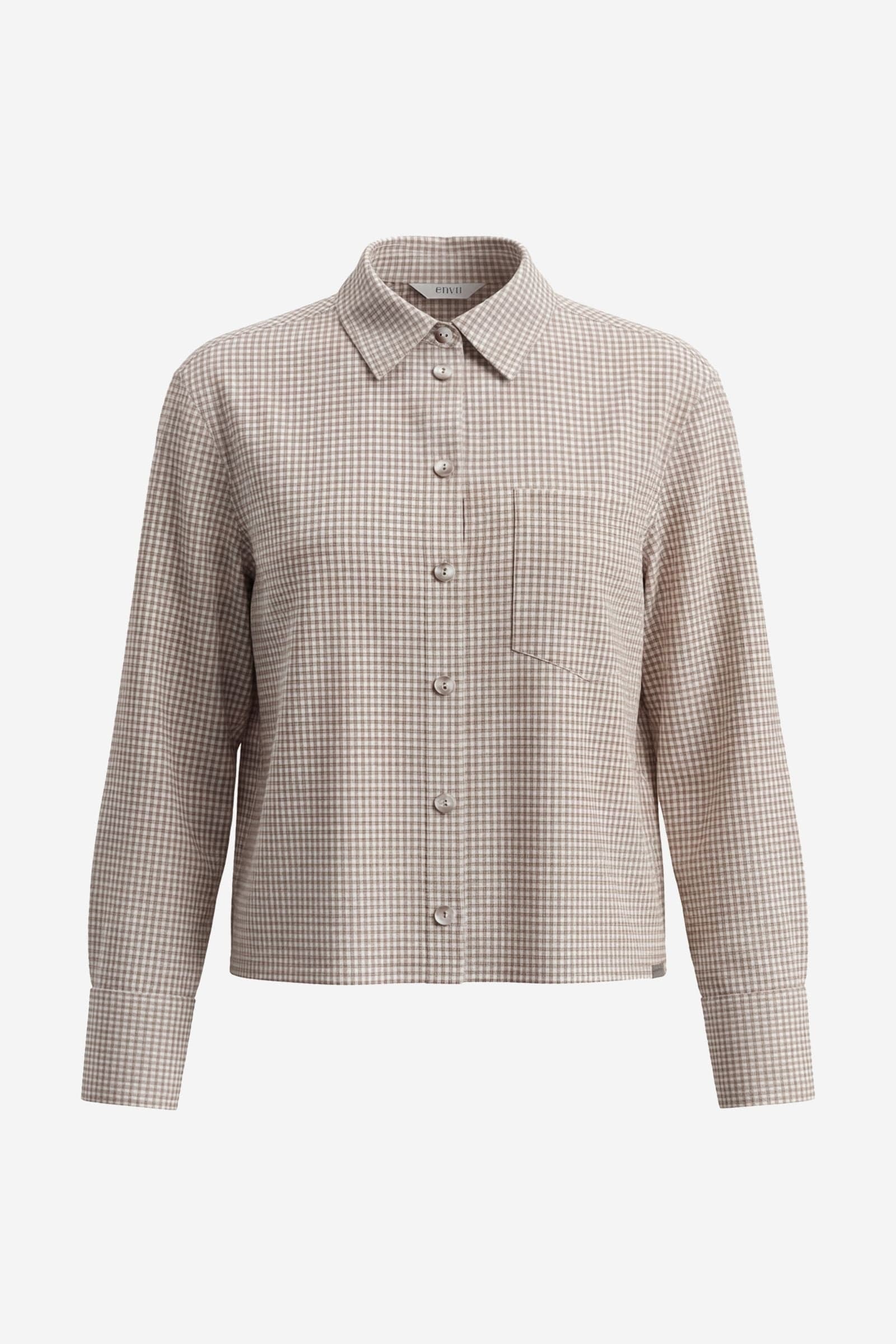 ENWEB LS SHORT SHIRT 7503 Butter cream check