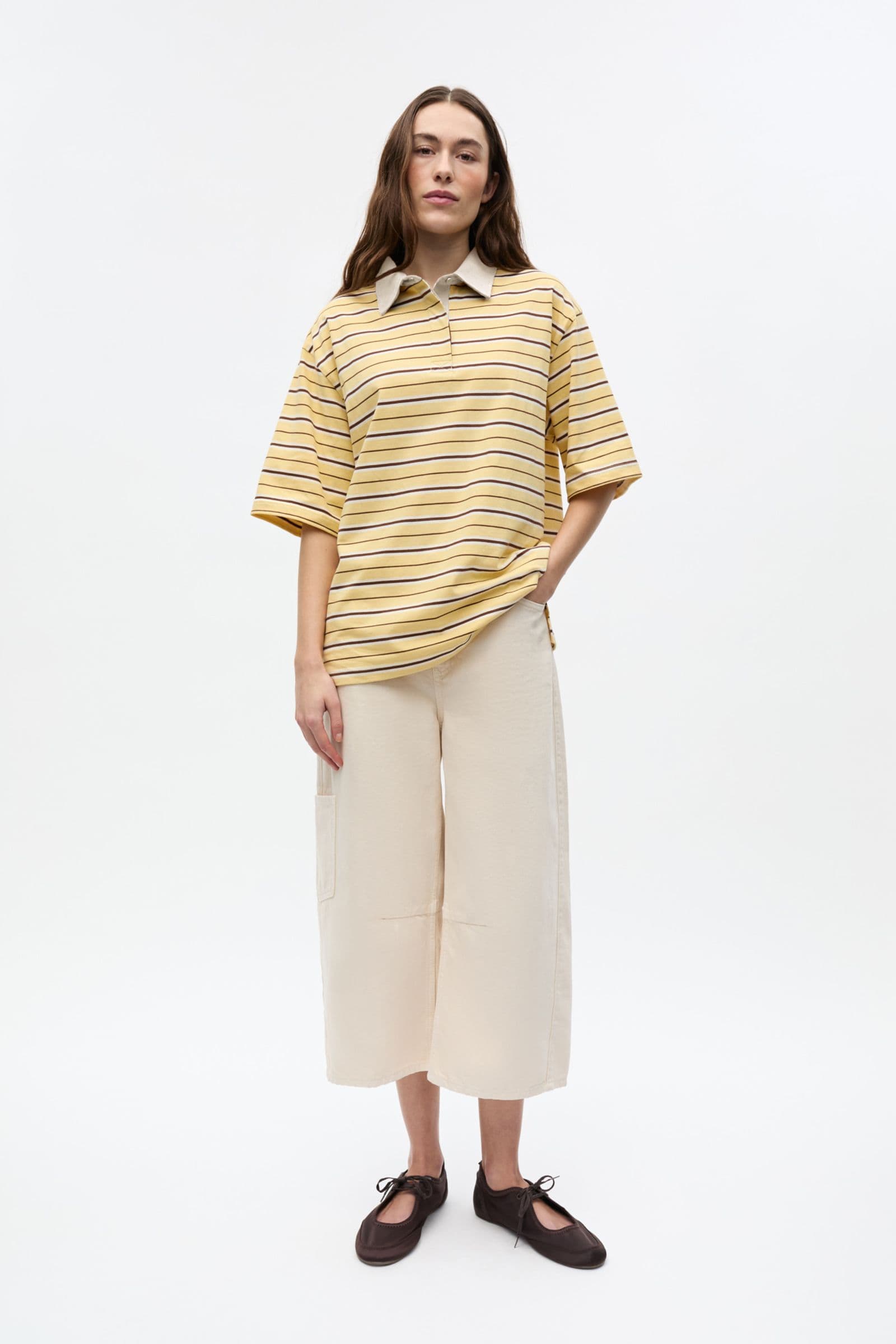 ENKULLA SS POLO ST 5310 Pine Straw Stripe