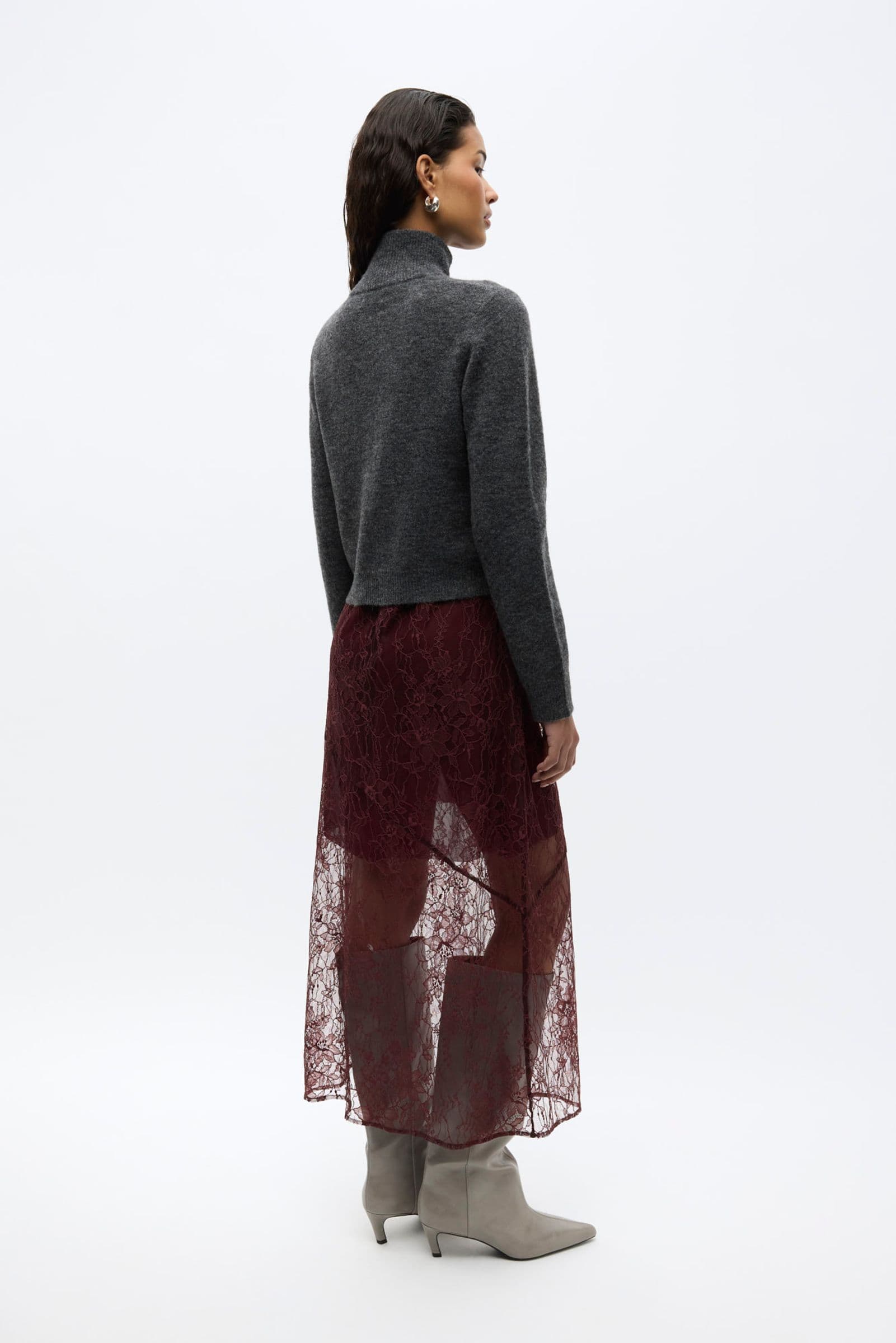Enbessie LS Cardigan 7454 Dark Grey Mel.