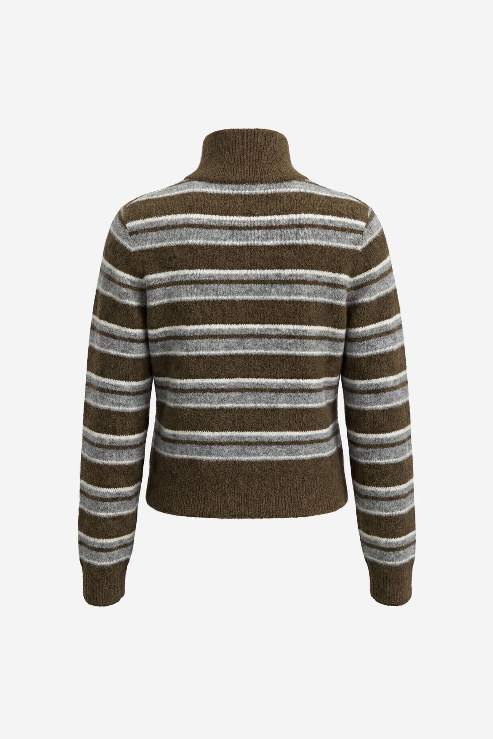 ENBESSIE LS CARDIGAN 7454 Olive Stripe