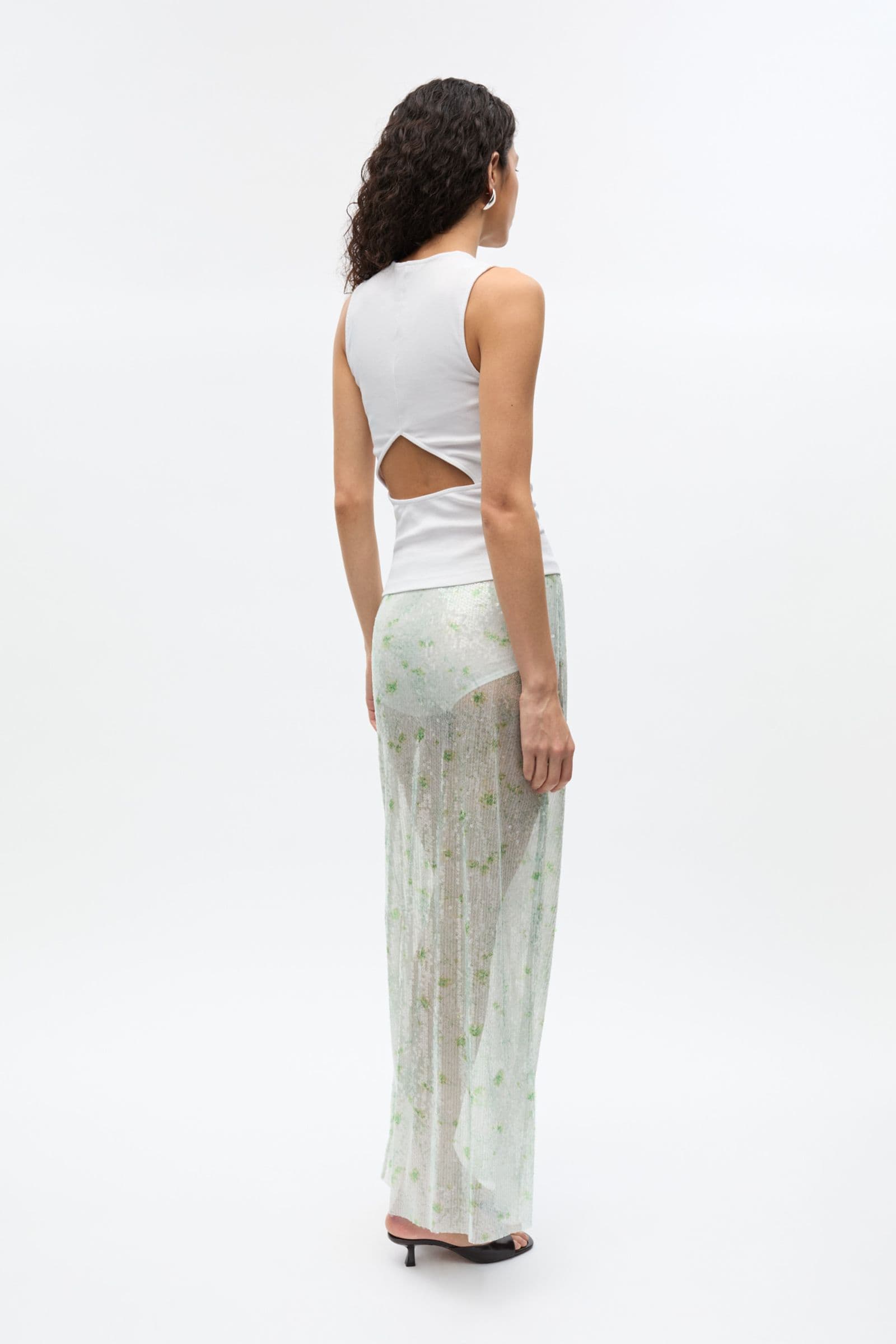 ENISBERGA SKIRT 7506 Bok Floral Sequin