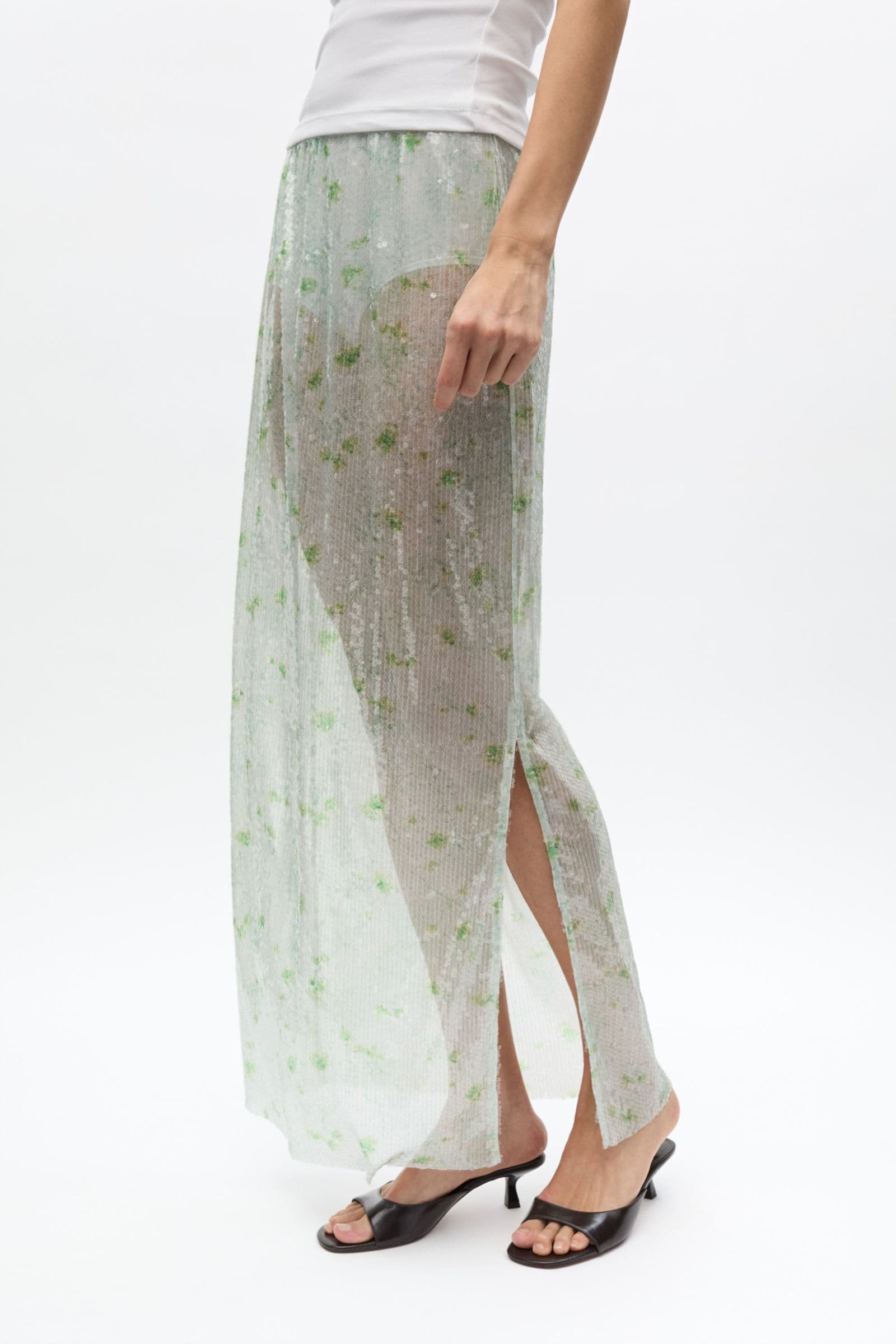 ENISBERGA SKIRT 7506 Bok Floral Sequin