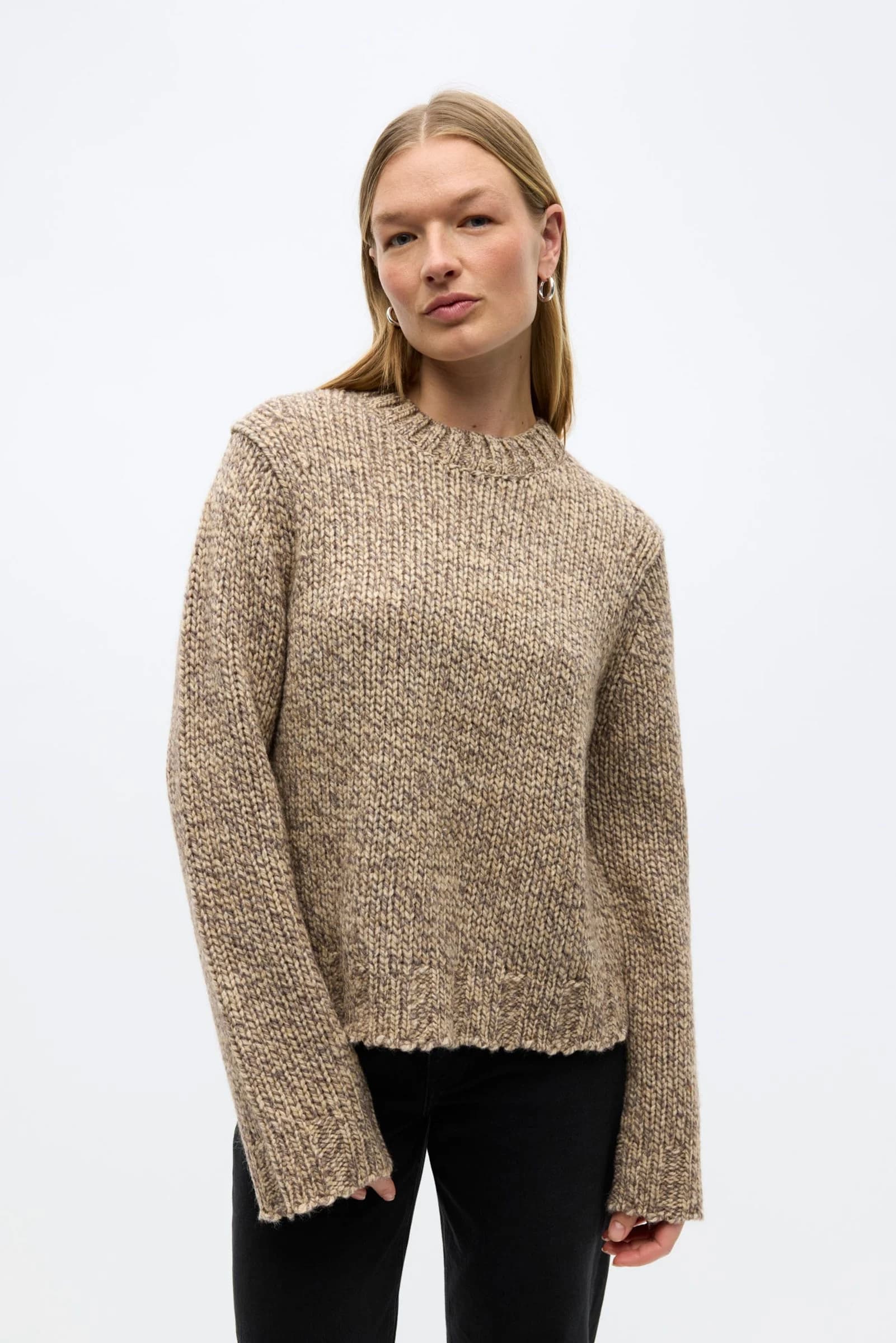 Enelise LS ON Knit 7480 Walnut Silver