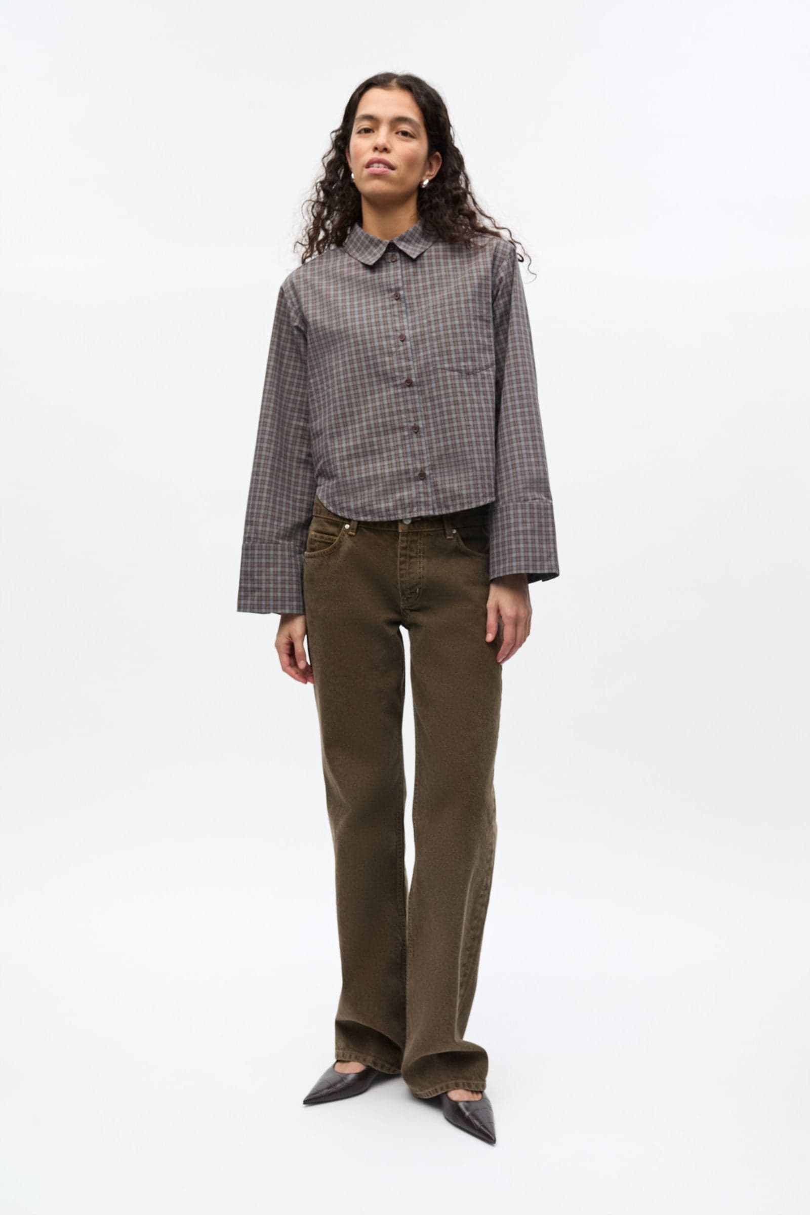 ENWEB LS SHORT SHIRT 7518 Pine Check