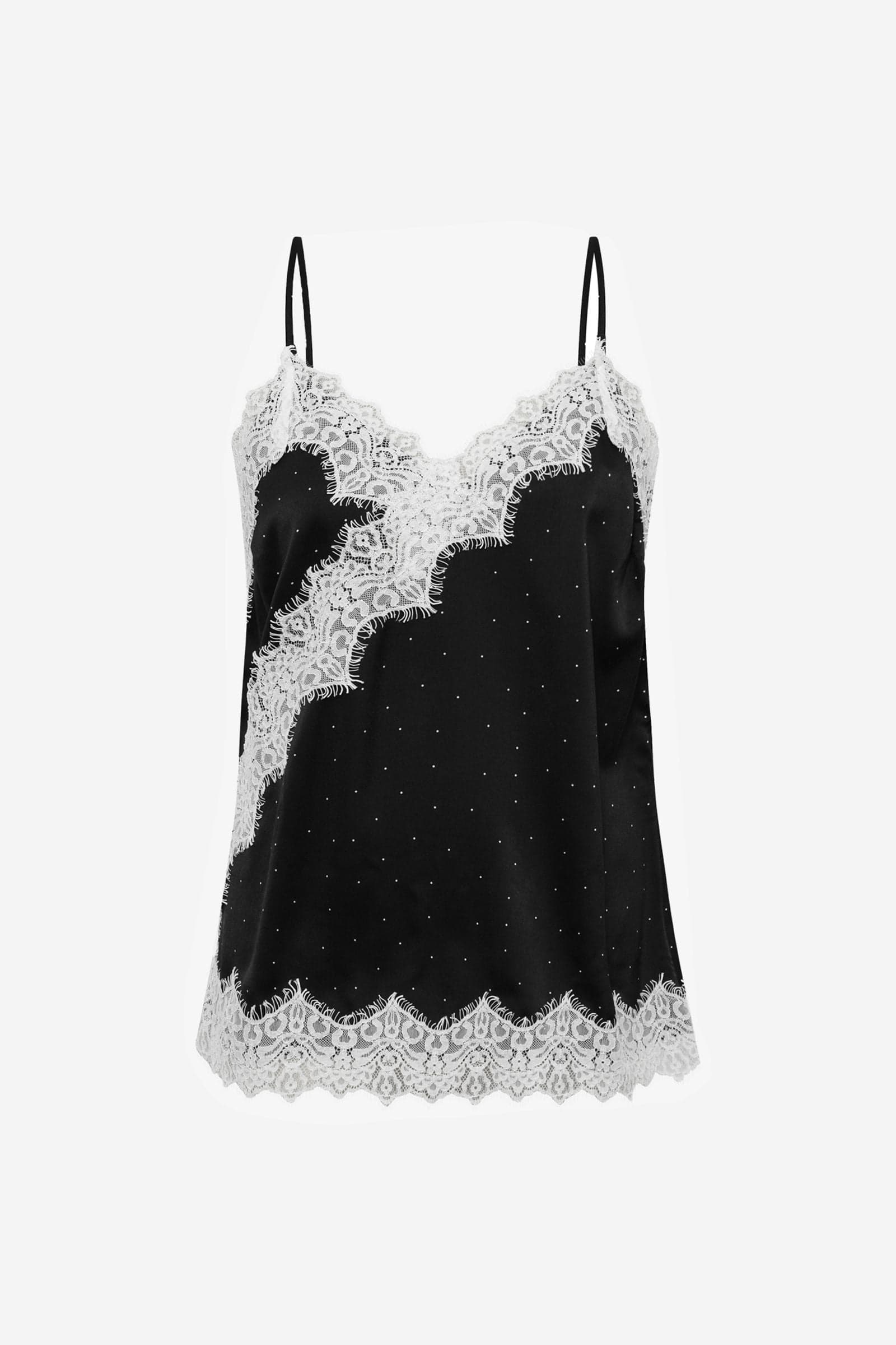 ENNANNA SINGLET TOP A Black White mini dot