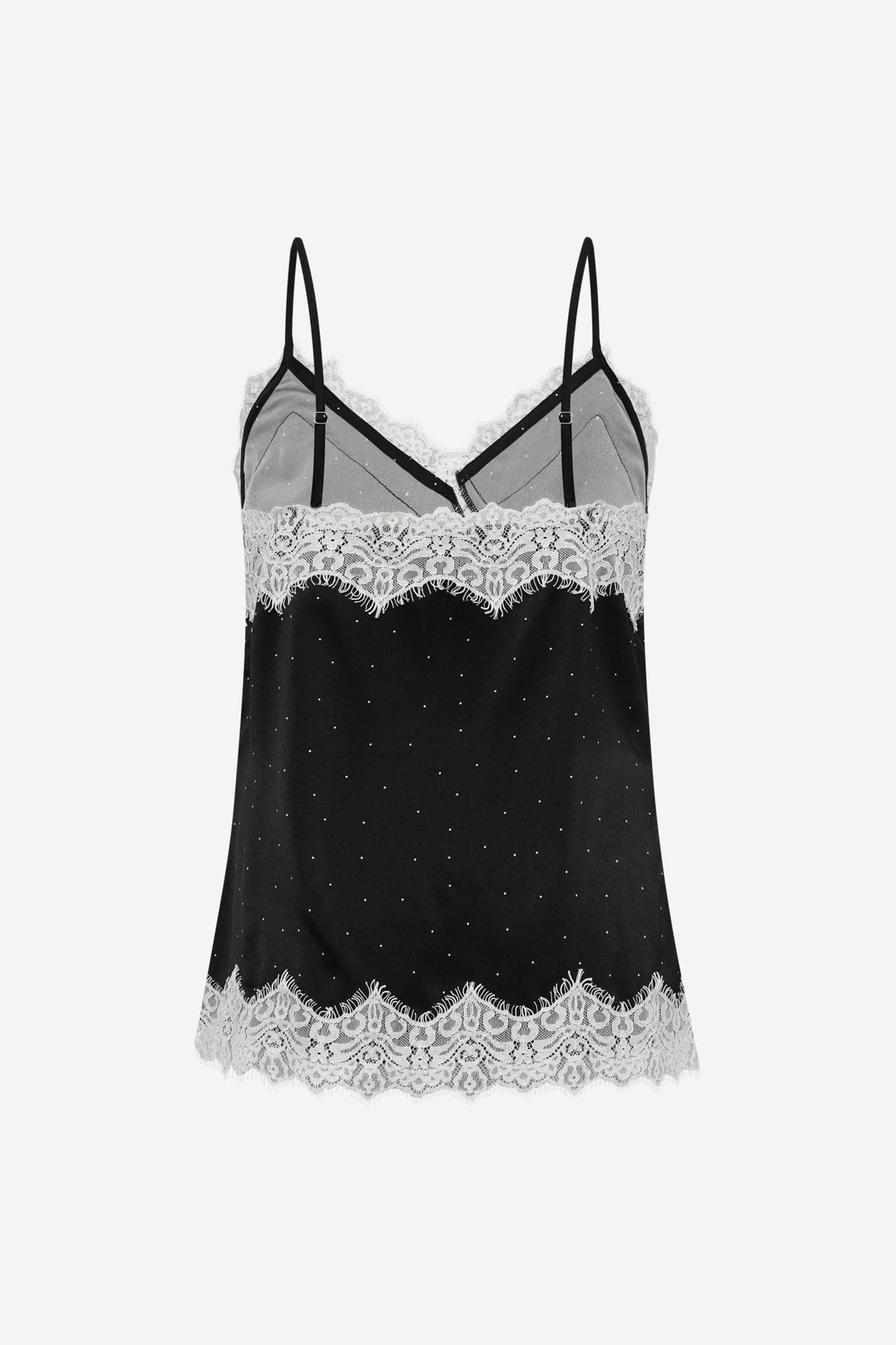 ENNANNA SINGLET TOP A Black White mini dot